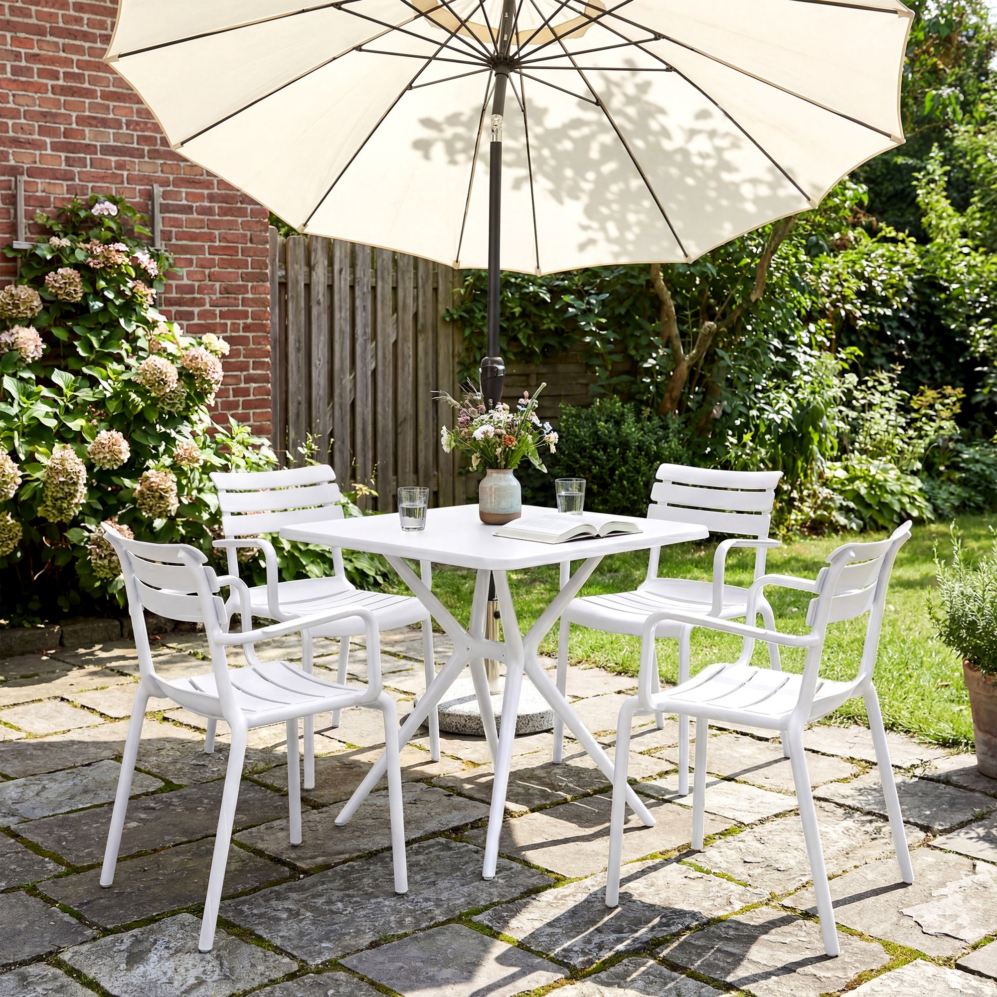 Set Arredo Giardino Avena con 4 Sedie