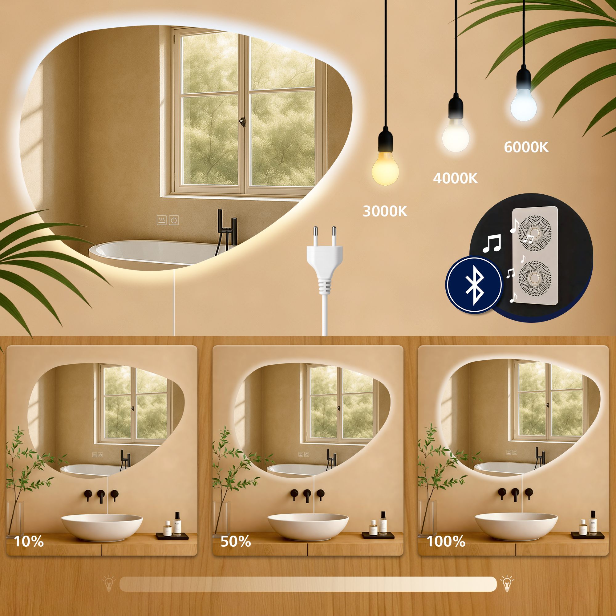 Specchio da bagno Almafie