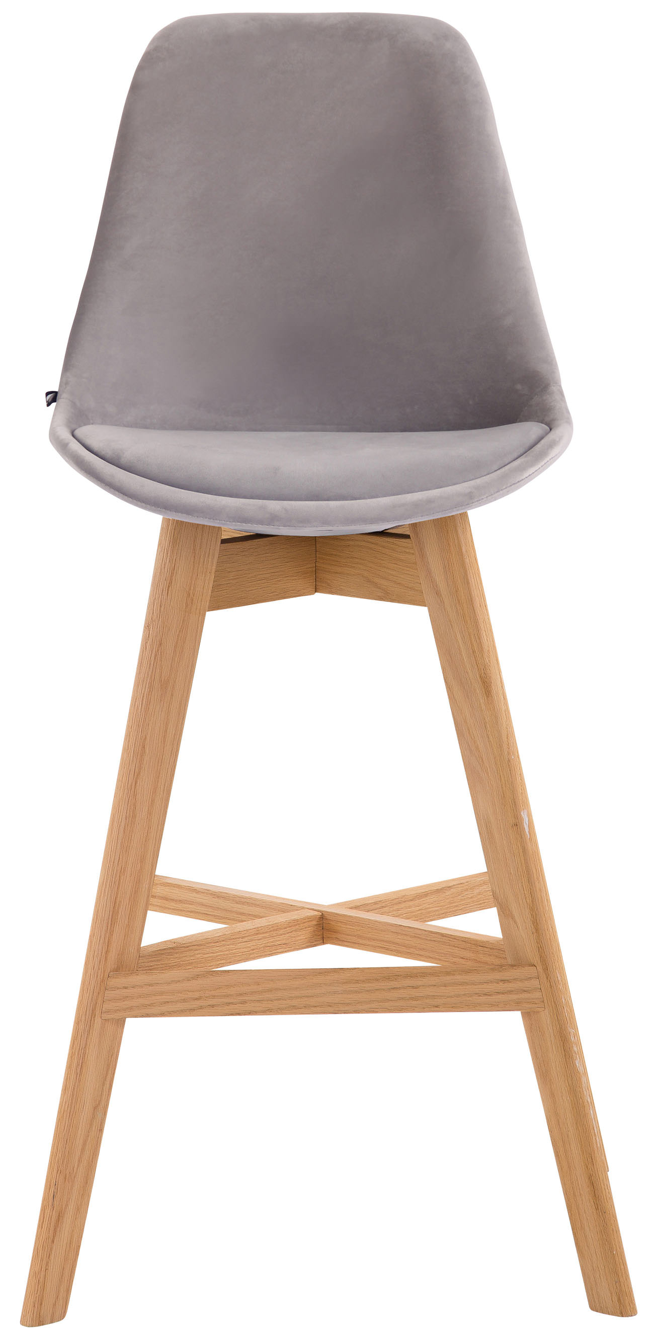 Set 2 Sgabelli Cucina Cannes In Velluto E Legno