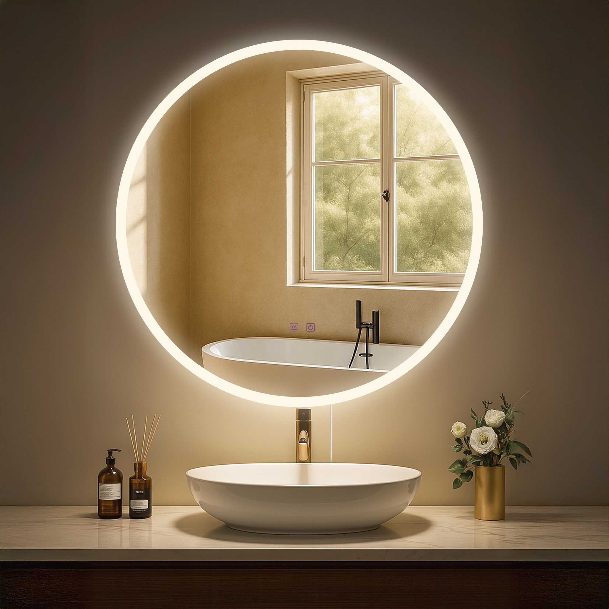 Specchio da bagno Laconia con Bluetooth
