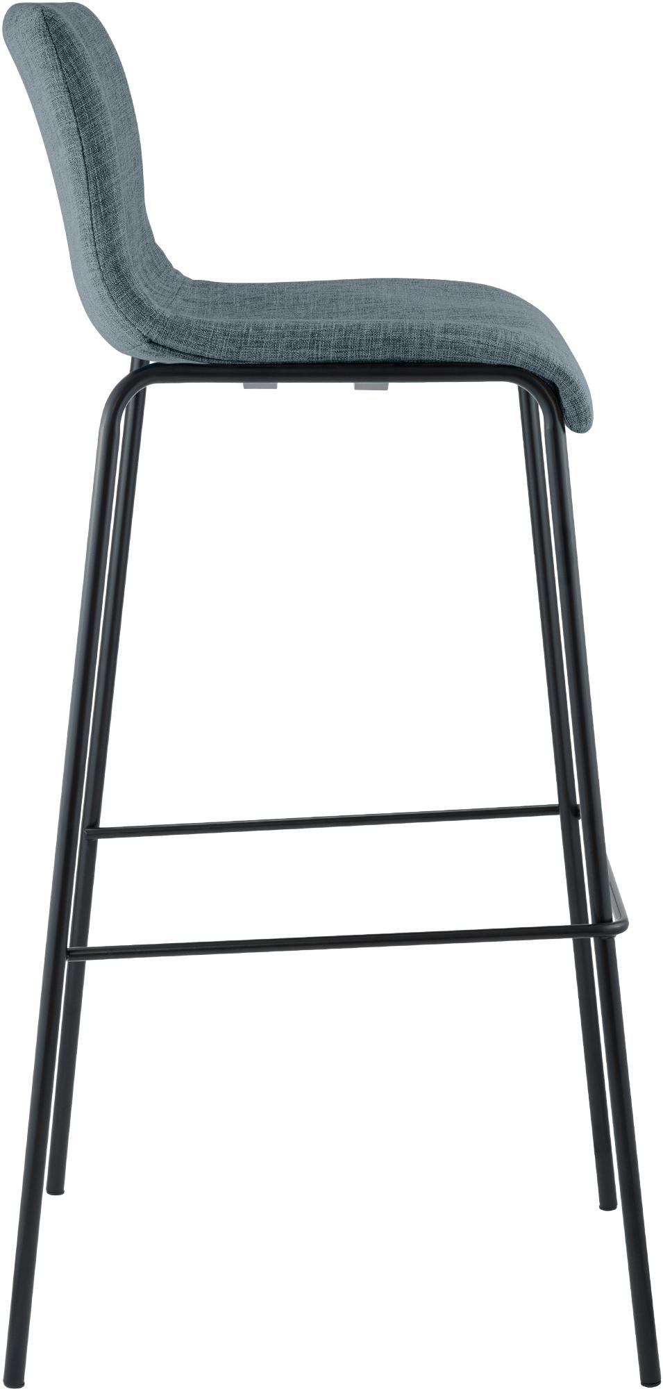 Set da 2 sgabelli da bar Hover in tessuto con base a 4 gambe