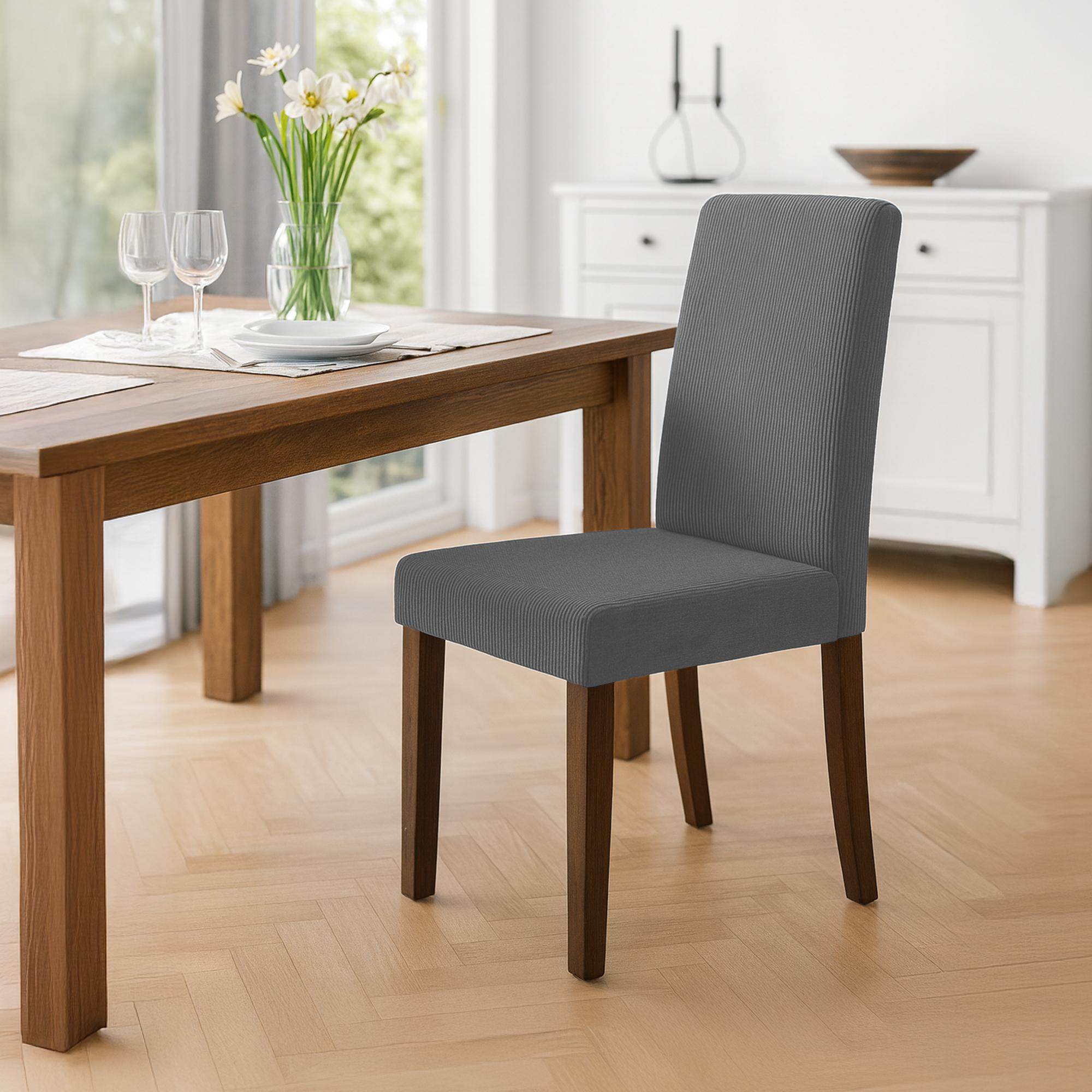 Set di 2 Sedie da Sala da Pranzo Ina in Velluto a Coste