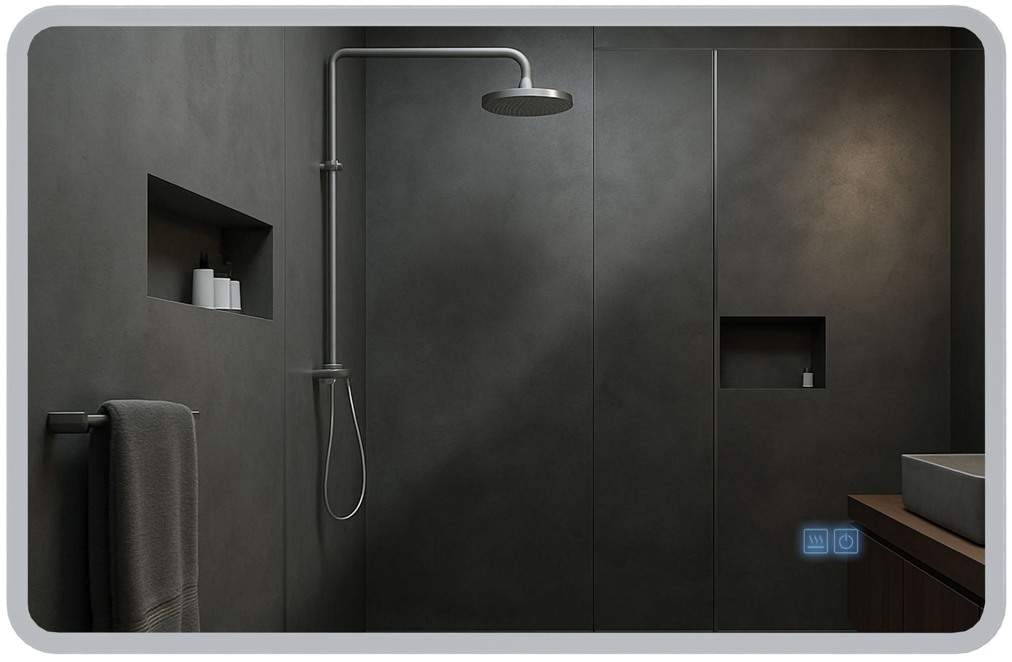 Specchio da bagno Jericho con Bluetooth