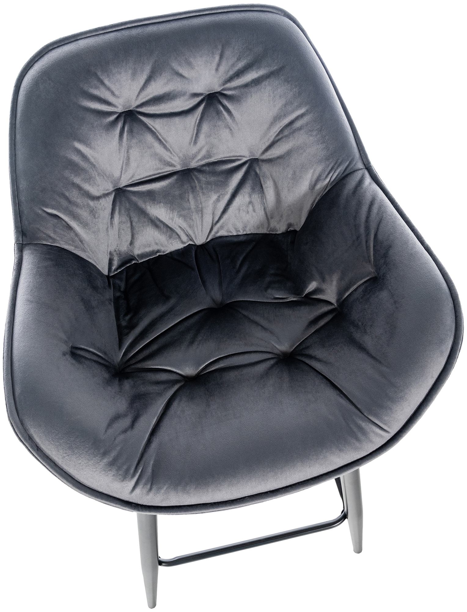 Sgabello da bar Gibson in velluto altezza seduta 76 cm