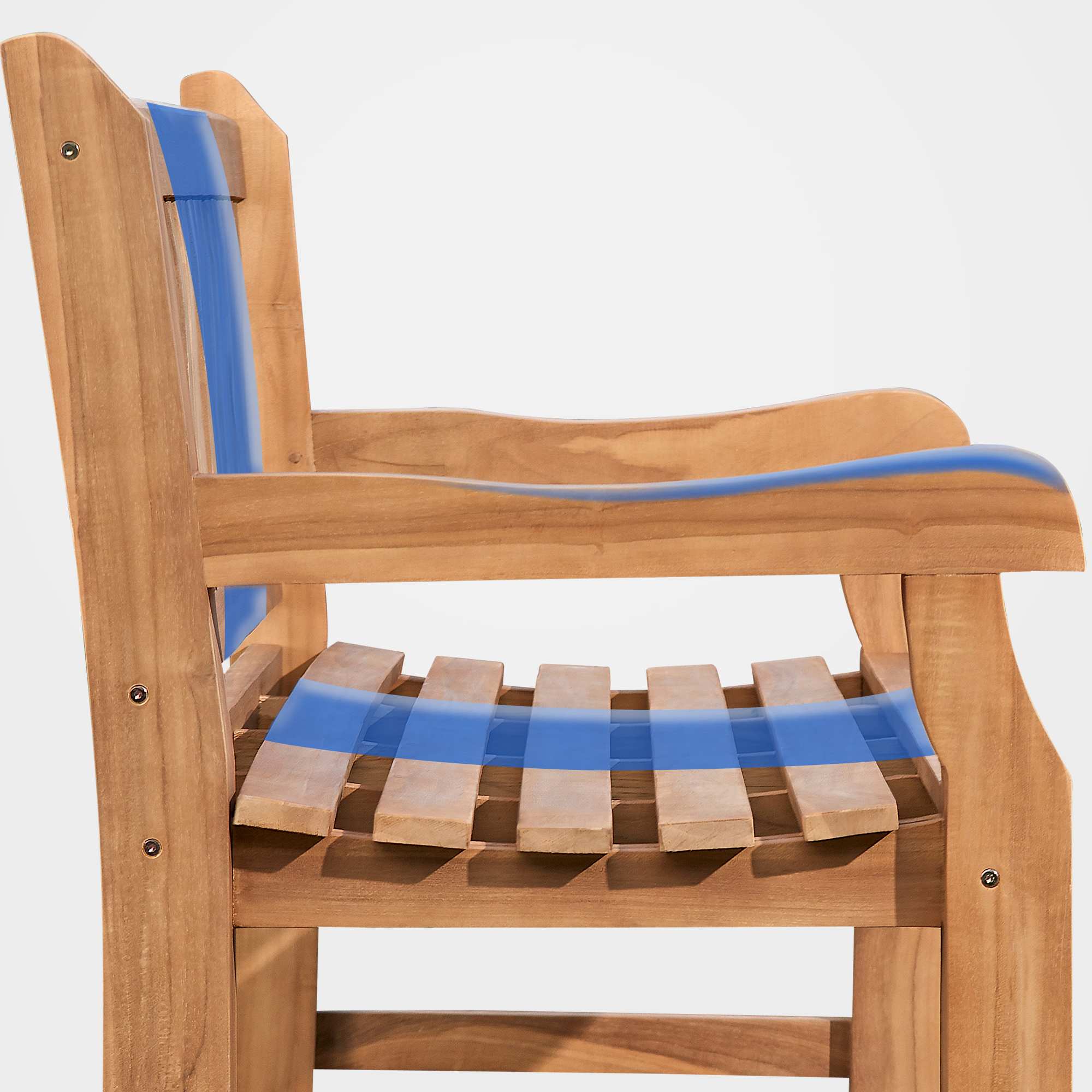 Panca in teak 120 cm con copertura