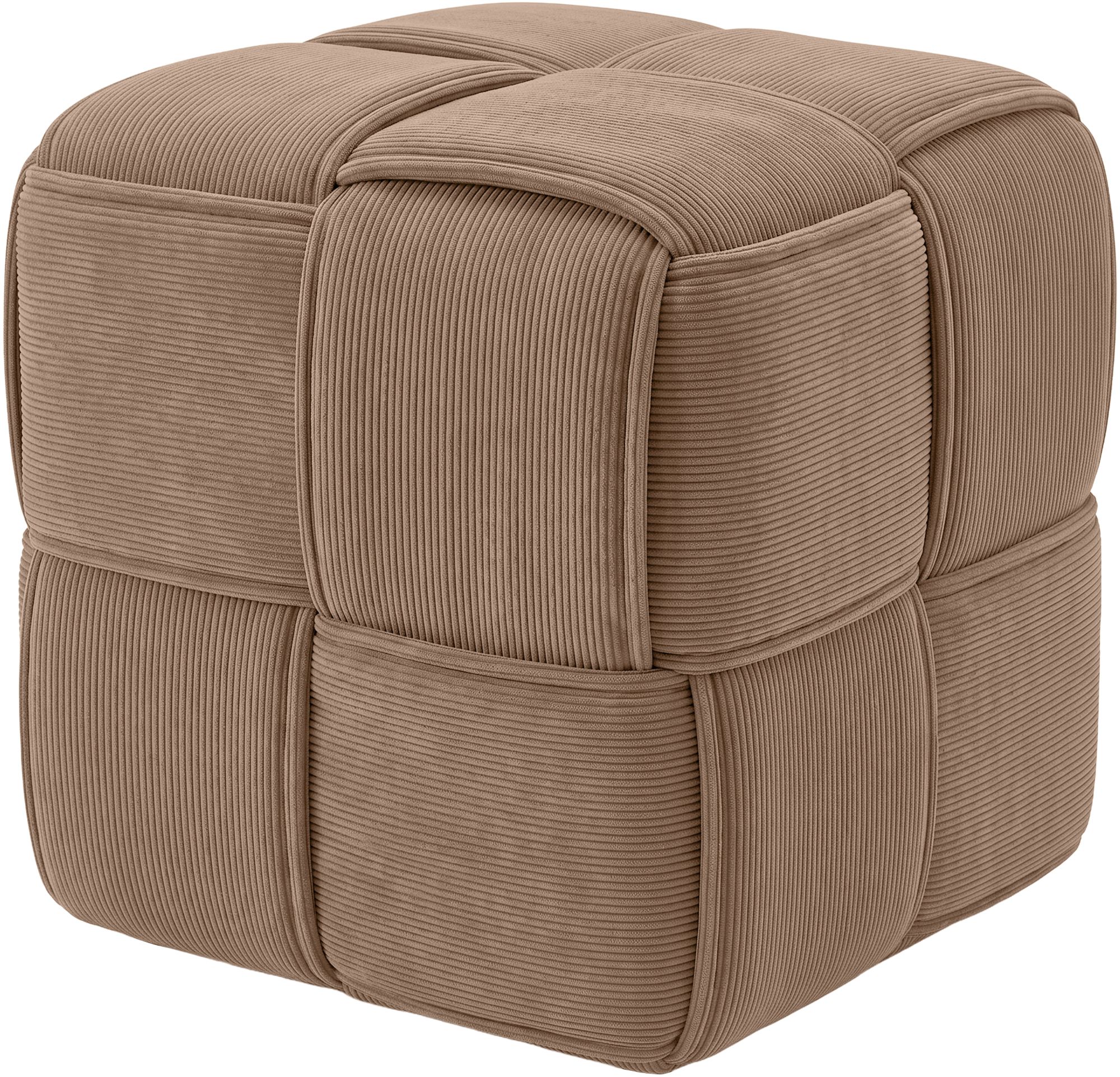 Pouf Forinta in velluto a coste