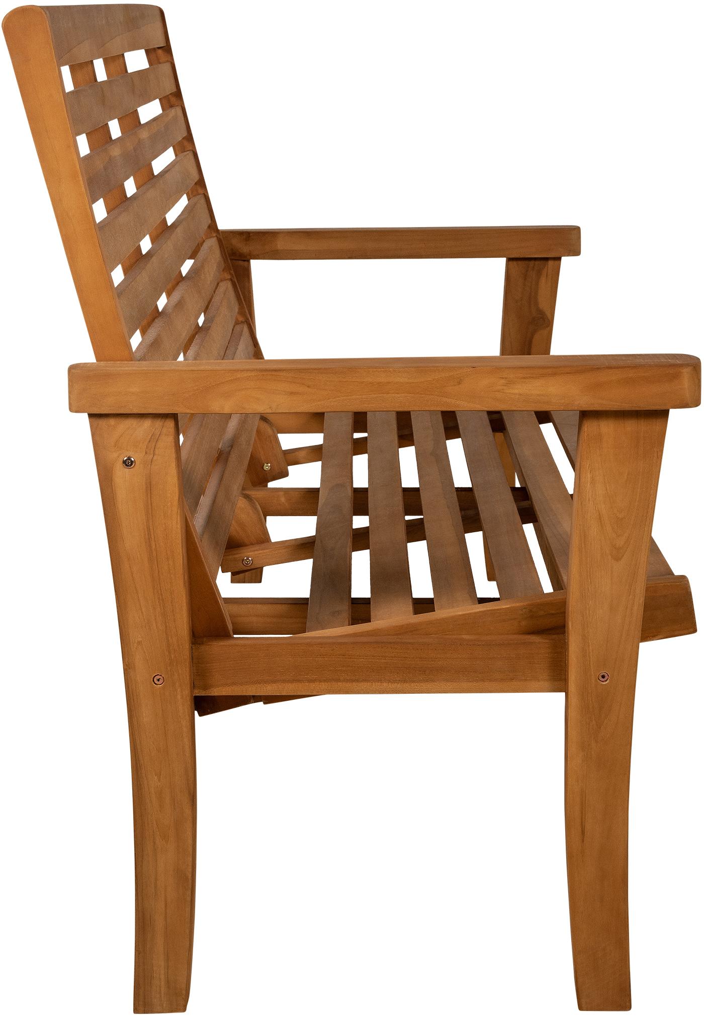 Panca in teak Nicosia con schienale reclinabile