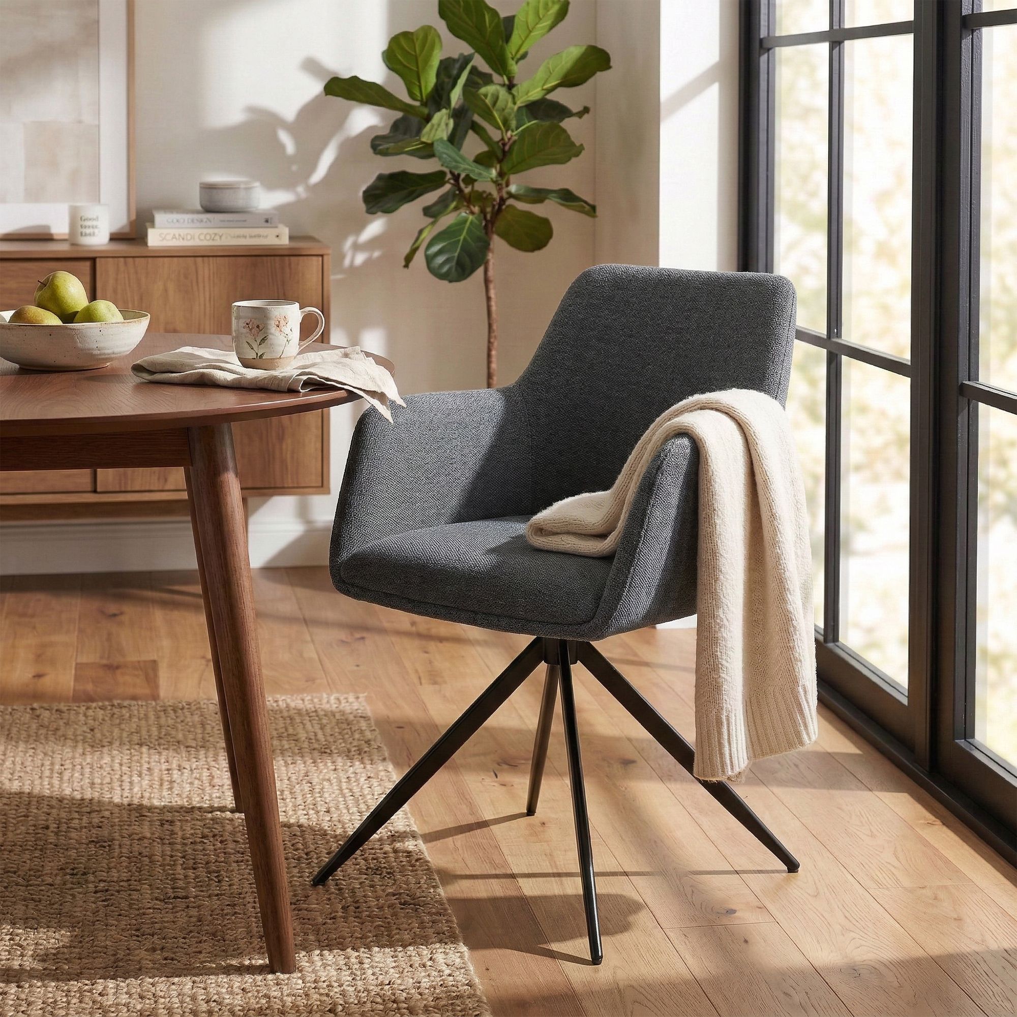 Set da 2 sedie da pranzo Olema in tessuto