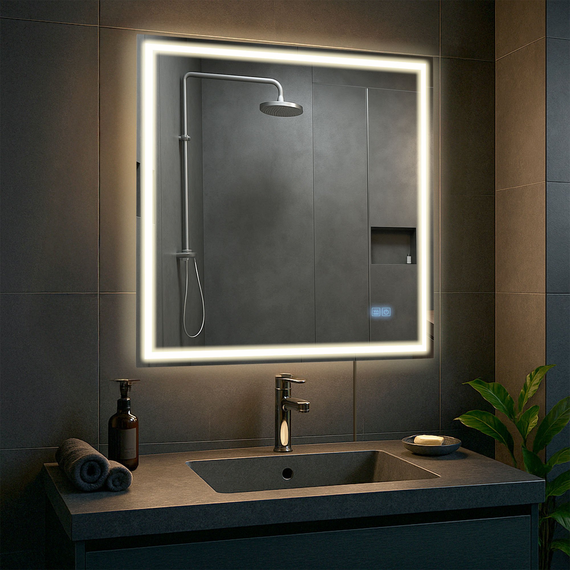Specchio da bagno Jaffrey con Bluetooth