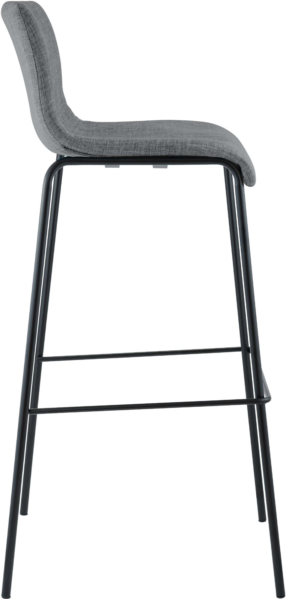 Set da 2 sgabelli da bar Hover in tessuto con base a 4 gambe