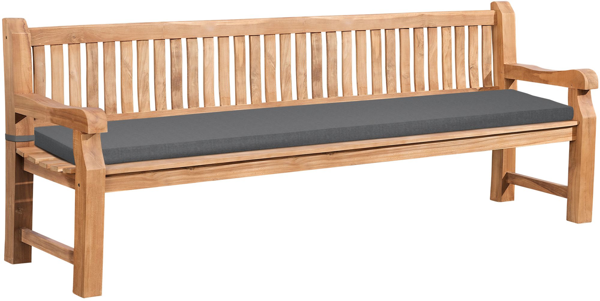 Panca da Giardino in Legno Teak Daxon con Cuscino per Seduta