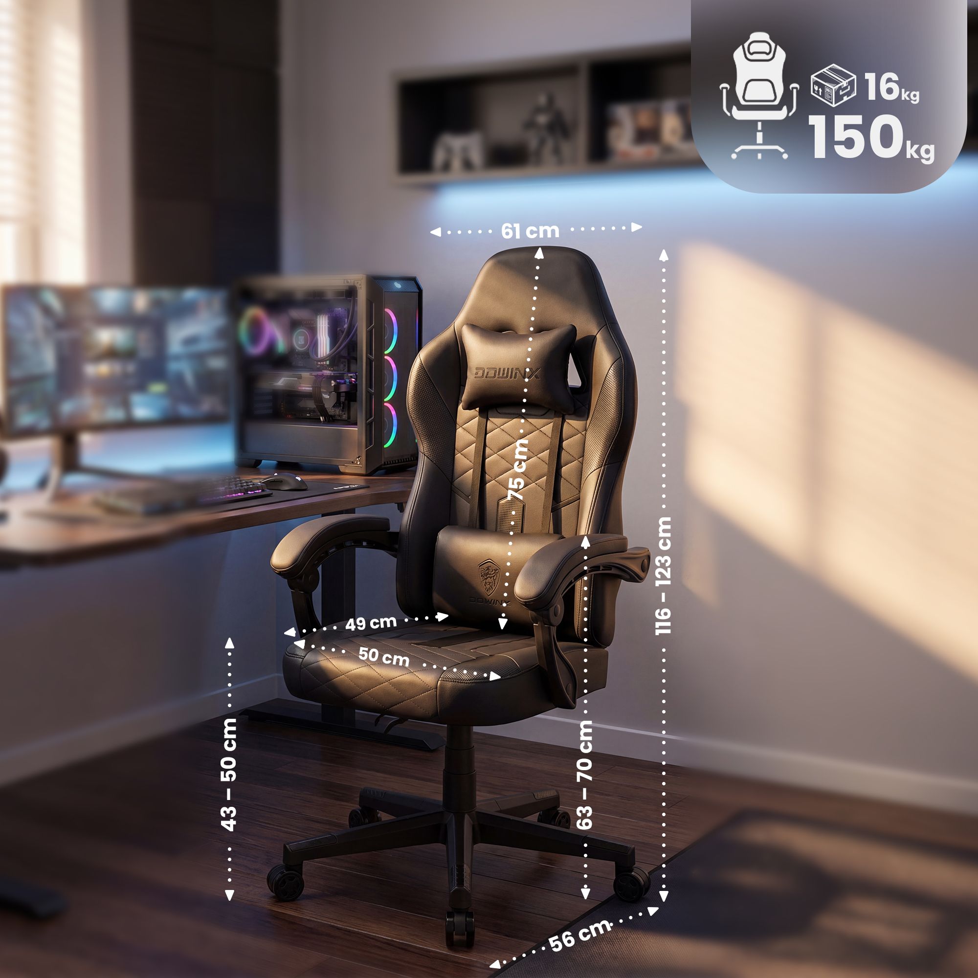 Sedia da ufficio gaming Collins stile racing