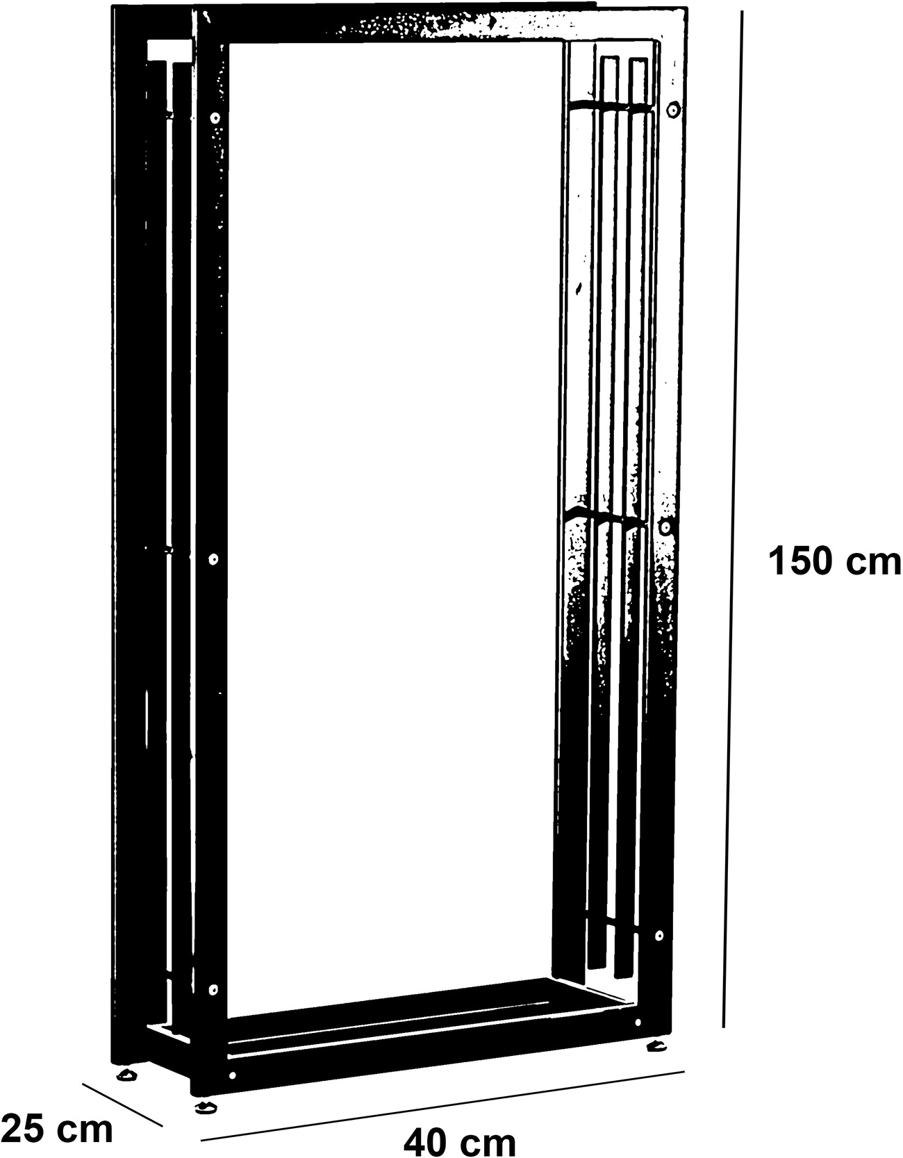Scaffale Legnaia Da Terra Skadi In Acciaio Inox