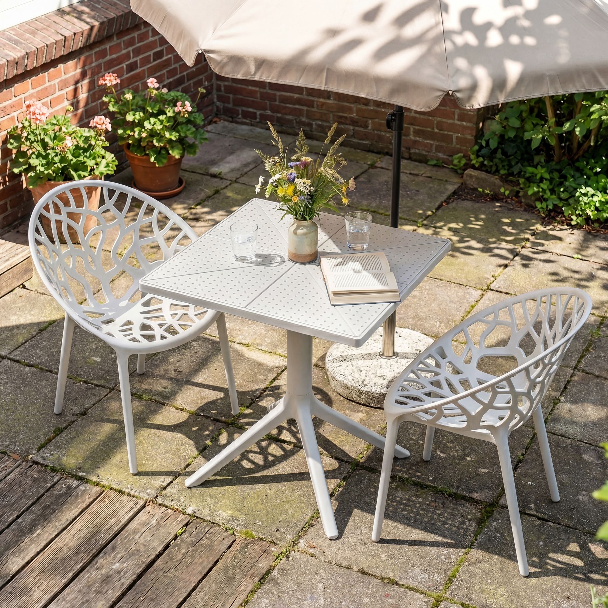 Set da giardino Neriva con 2 sedie
