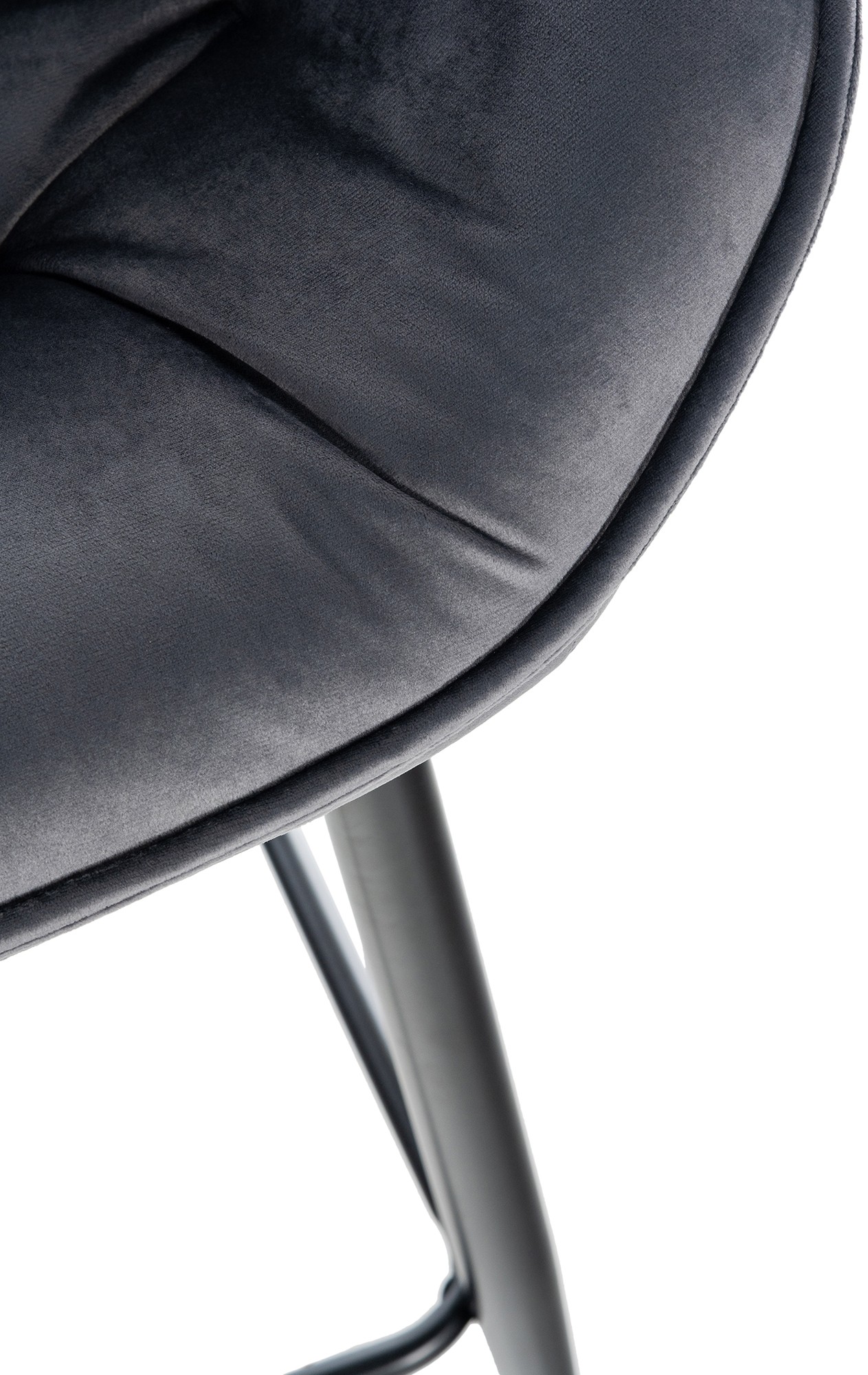Sgabello da bar Gibson in velluto altezza seduta 76 cm