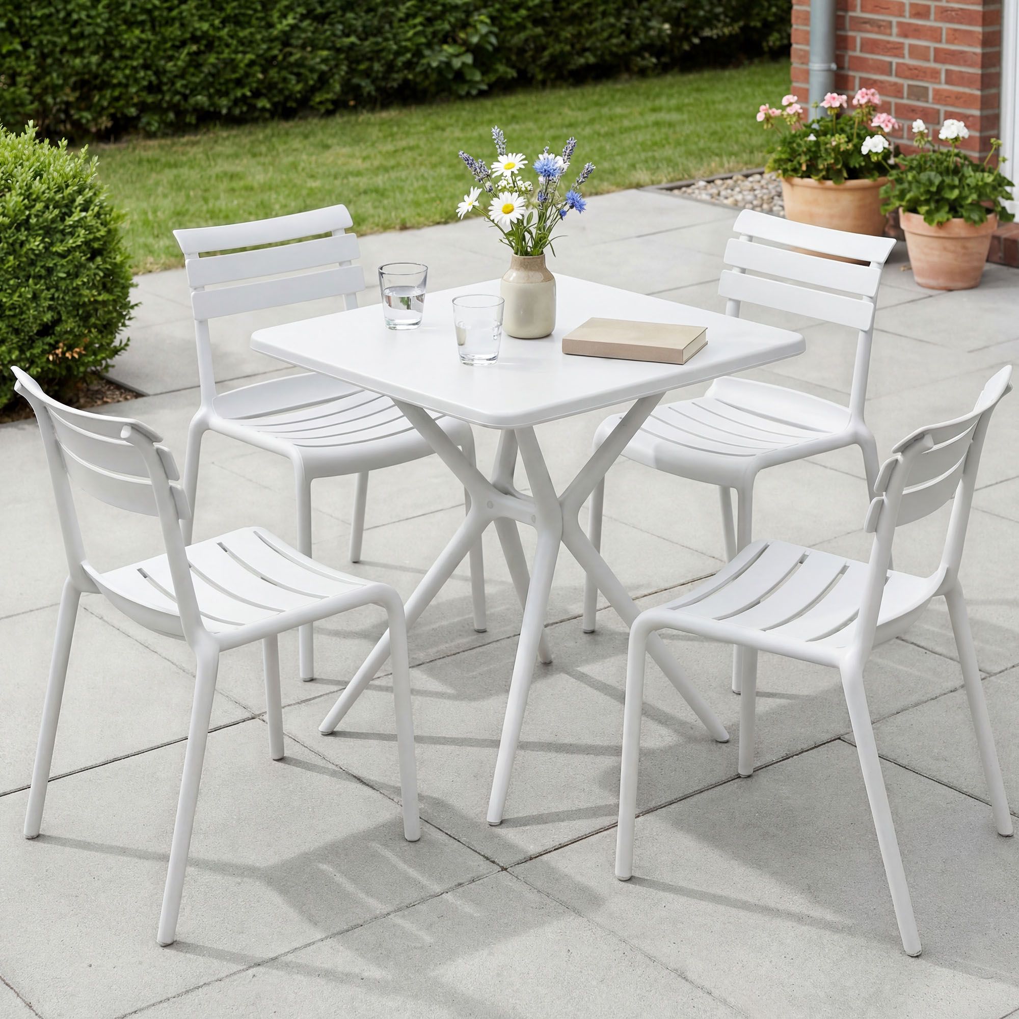 Set da Giardino Vela con 4 Sedie