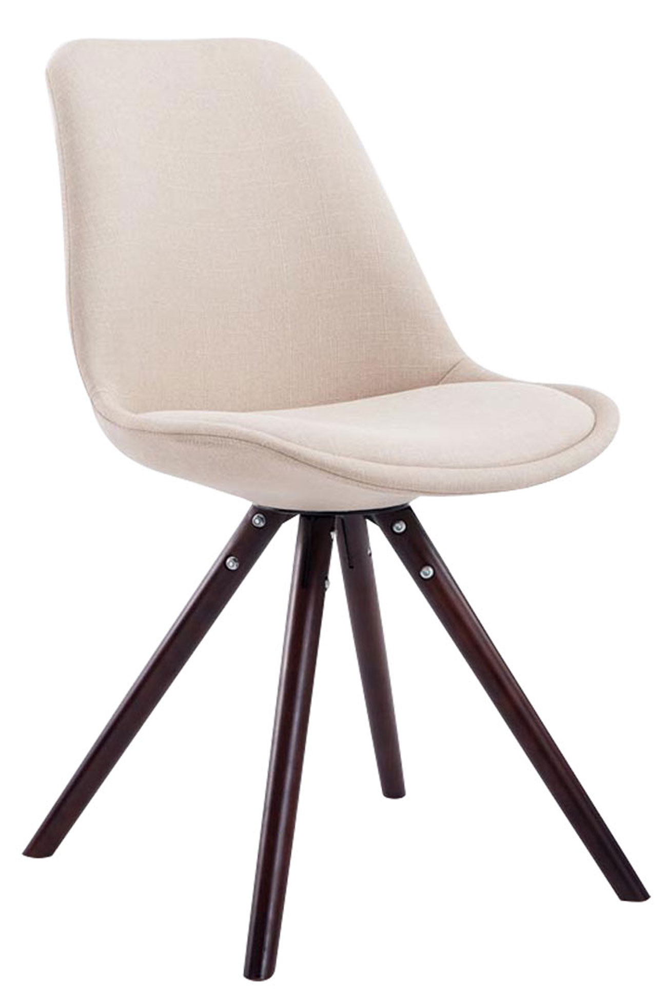 Sedia Toulouse in stoffa gambe tonde