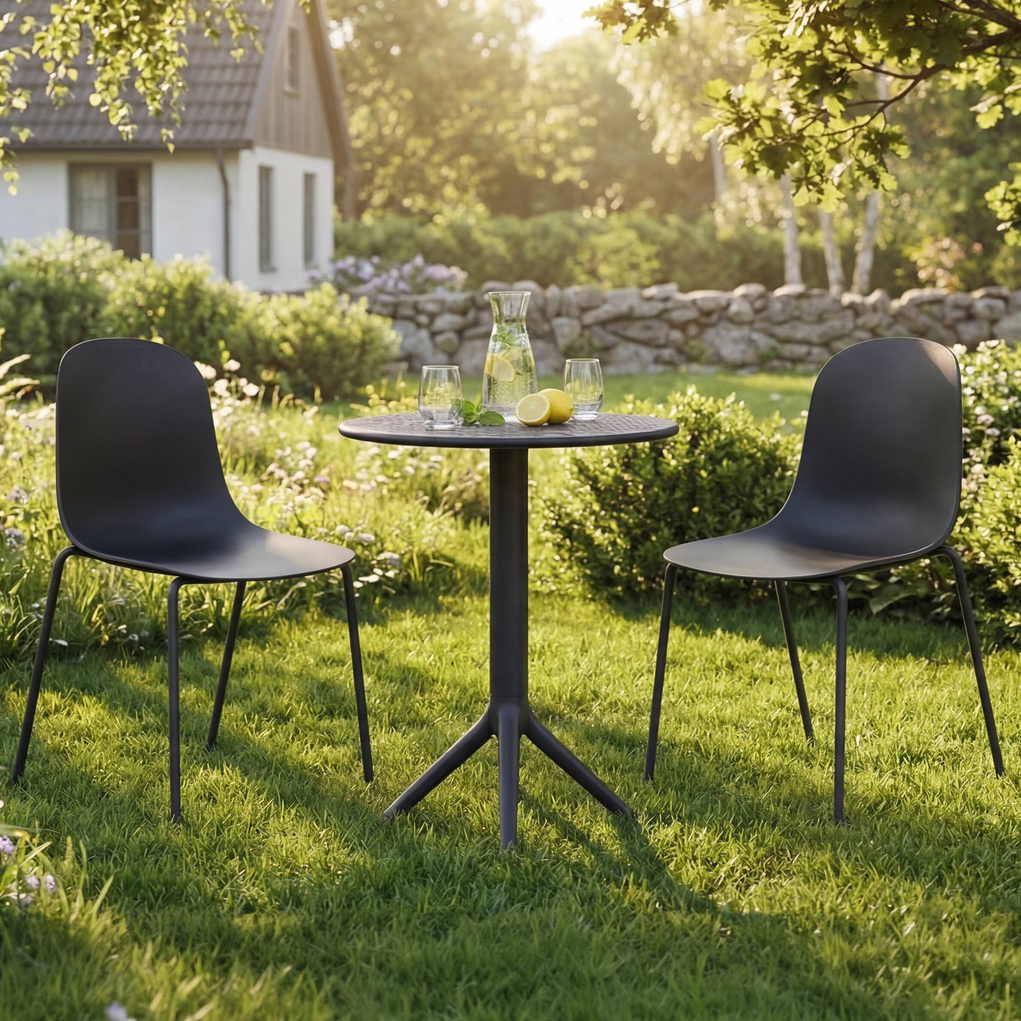 Set da giardino Torin con 2 sedie