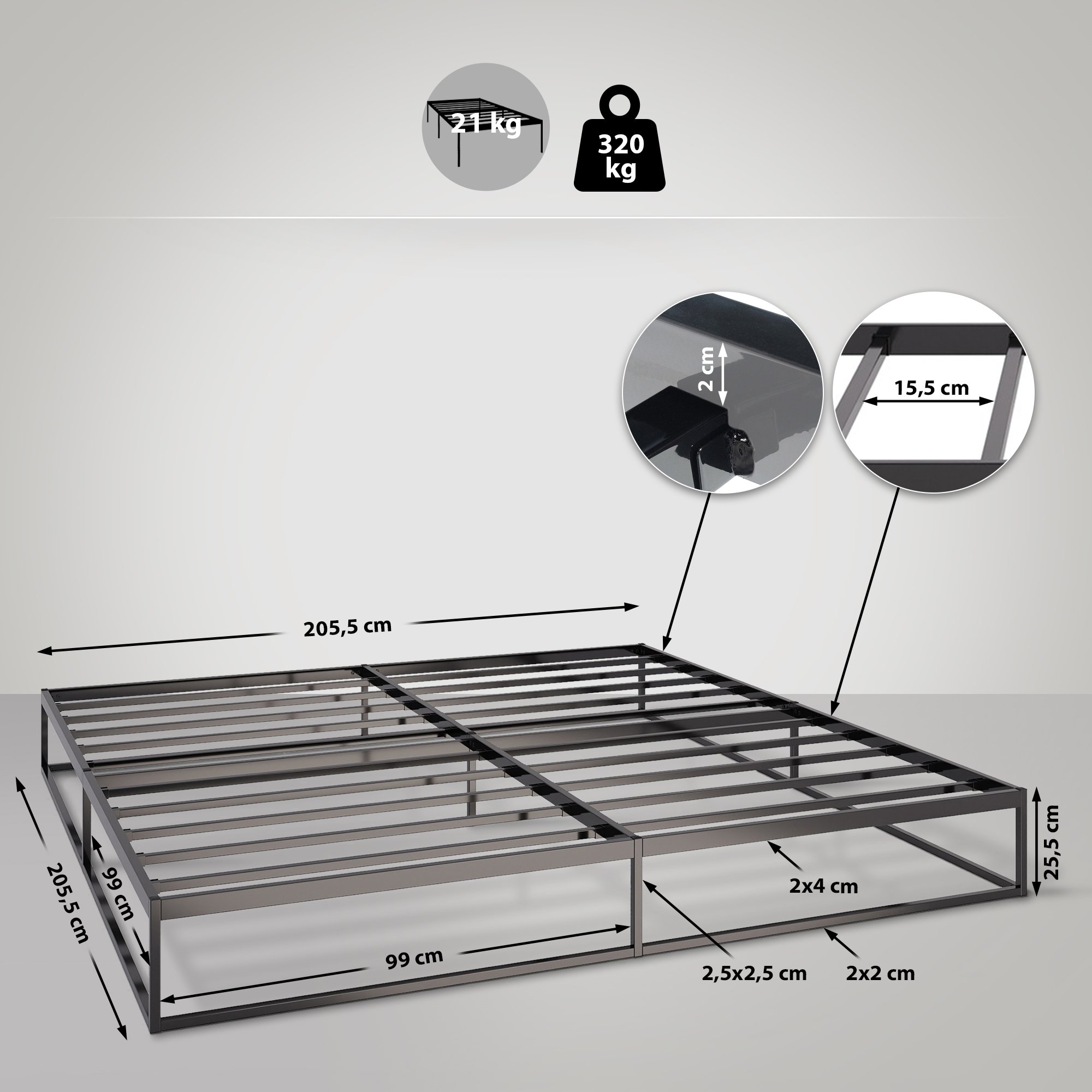 Letto in metallo Scala