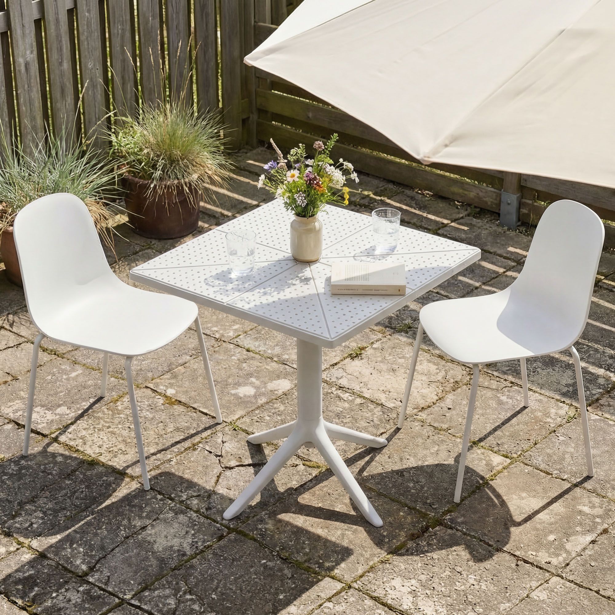 Set da giardino Nerra con 2 sedie