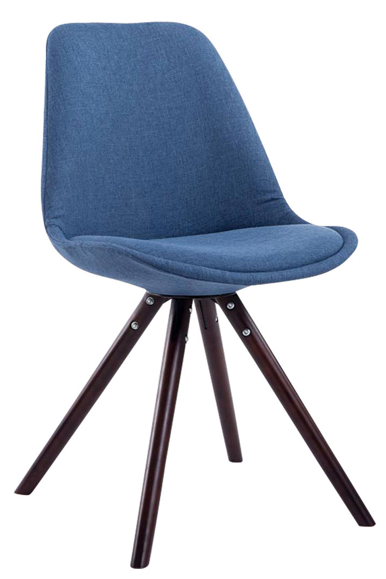 Sedia Toulouse in stoffa gambe tonde