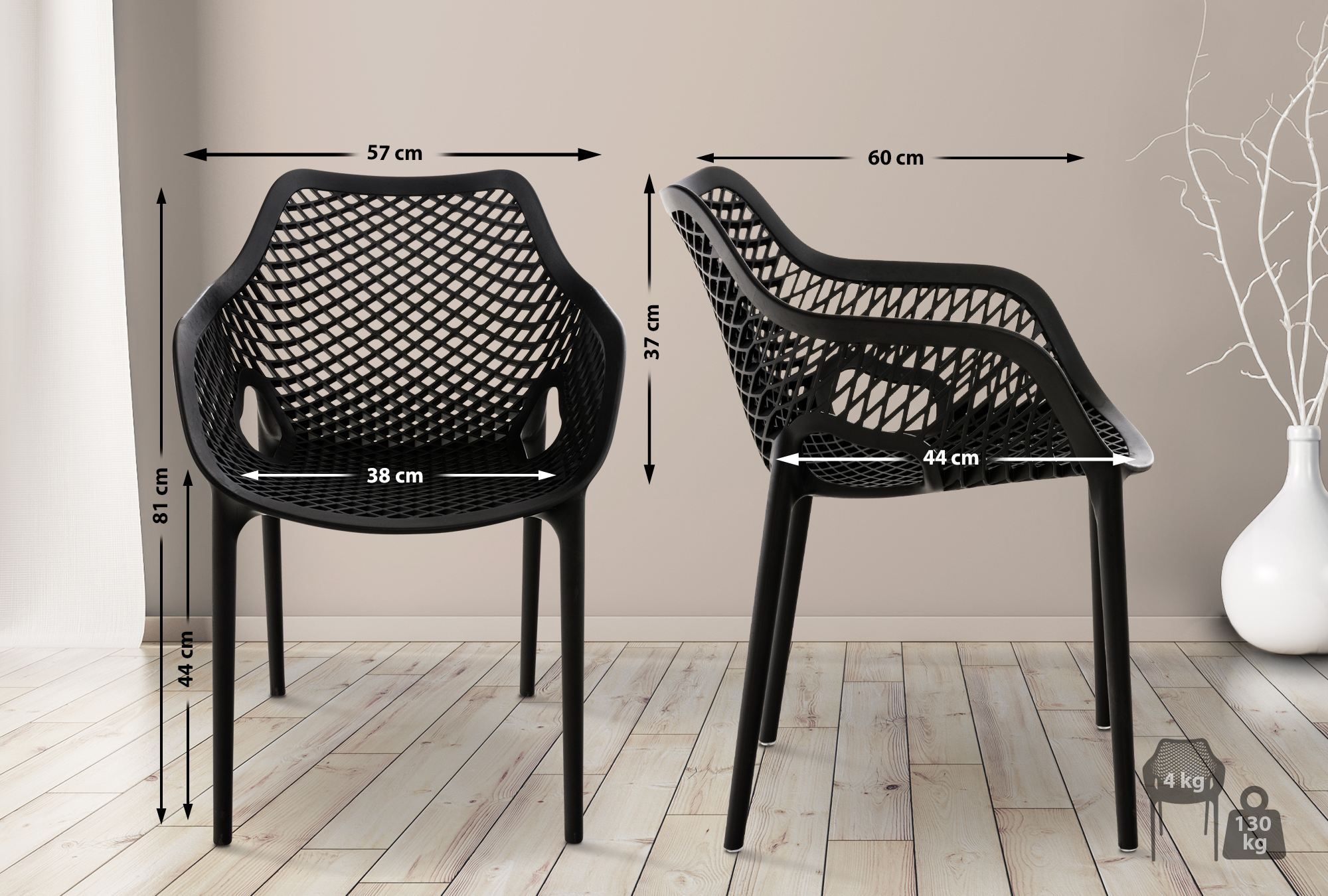 Set di 4 sedie Air XL
