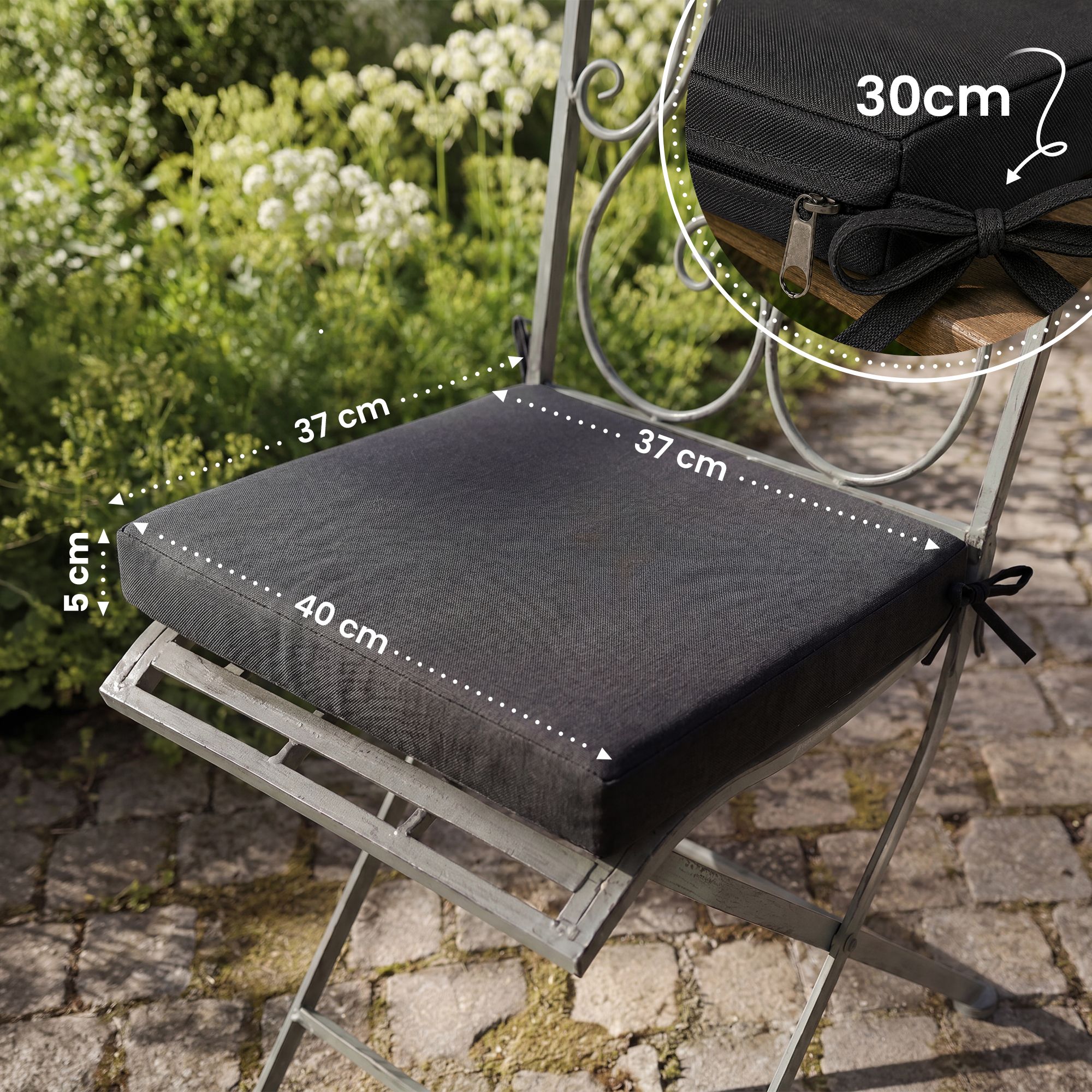 Cuscino seduta per sedia da giardino Sibell o Kiran