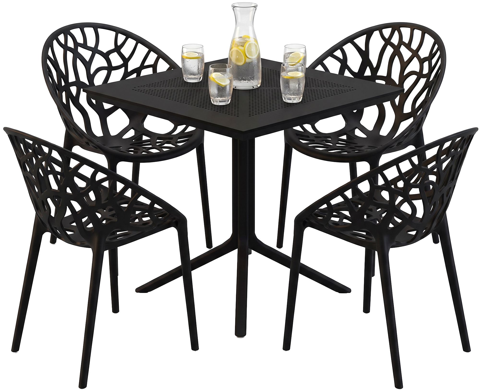 Set mobili da giardino Avara con 4 sedie
