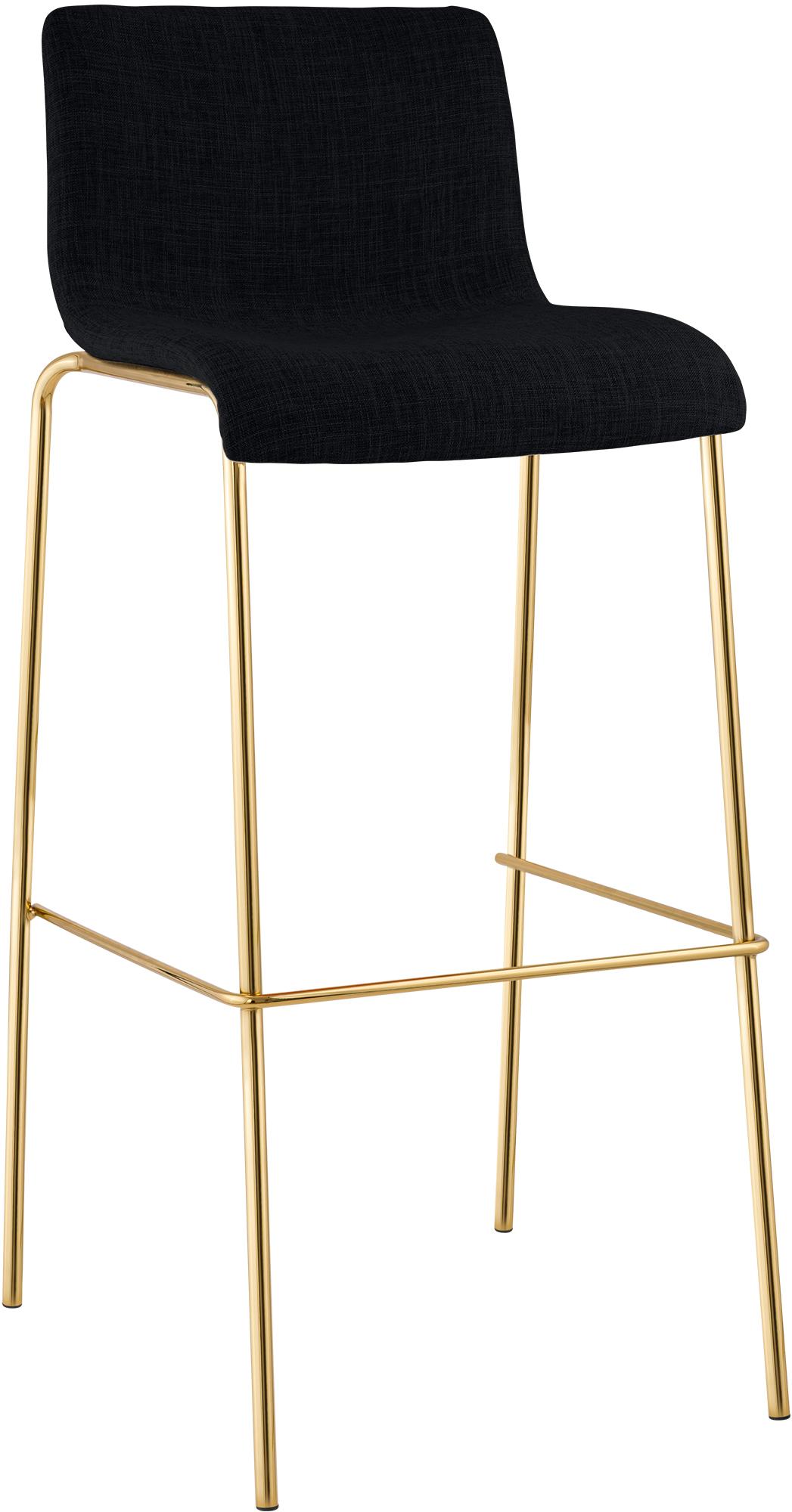 Sgabello Bar Hover Tessuto Base a Quattro Gambe Effetto Oro