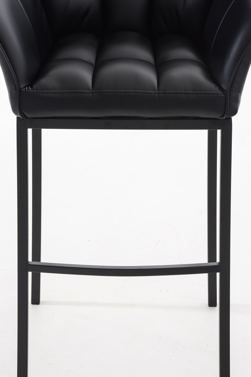 Sgabello da bar Damaso in similpelle con struttura a 4 gambe