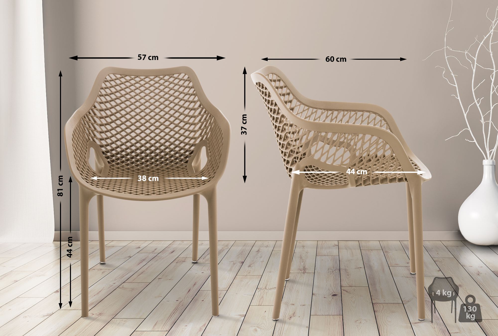 Set di 4 sedie Air XL