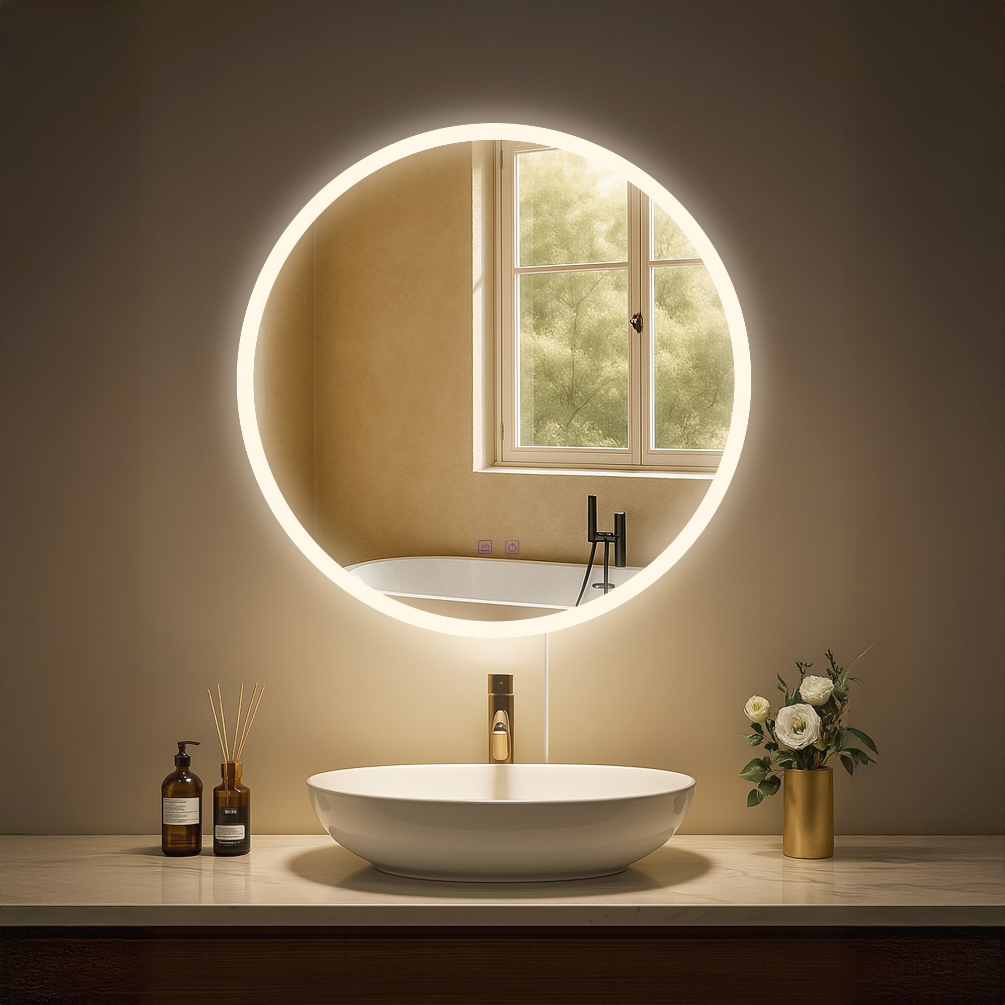 Specchio da bagno Laconia con Bluetooth