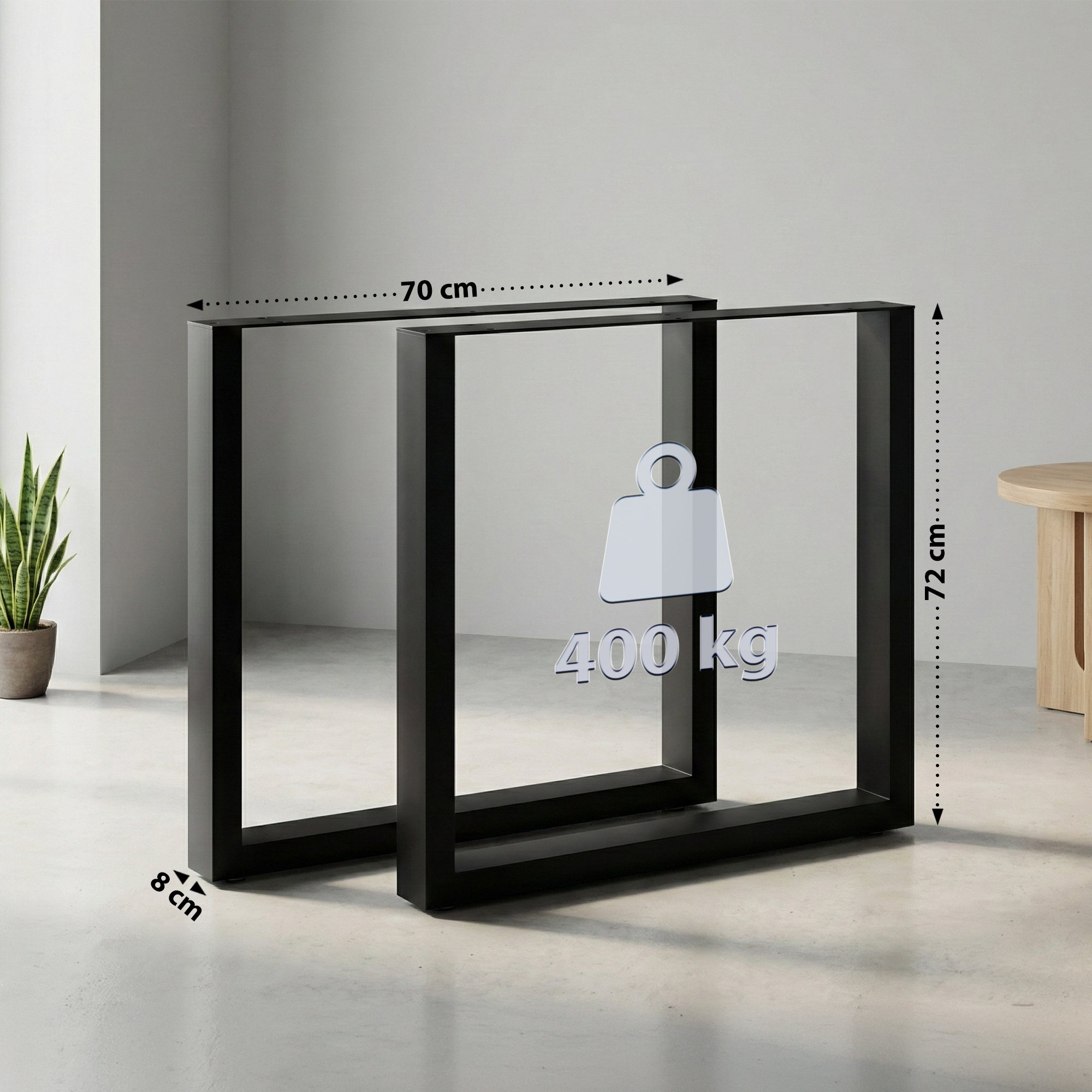 Set di 2 Gambe per Tavolo Ilkan