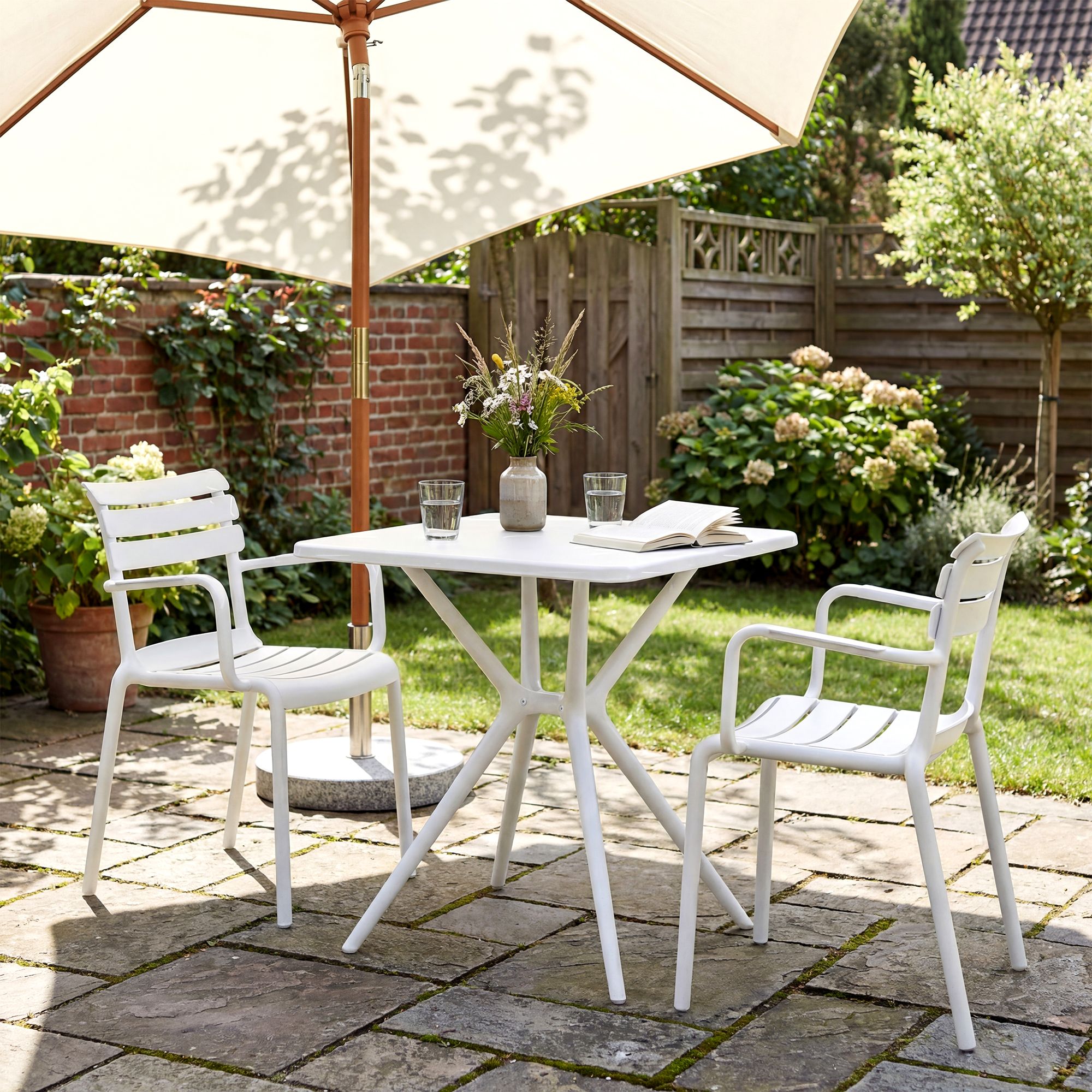 Set Mobili da Giardino Avena con 2 Sedie
