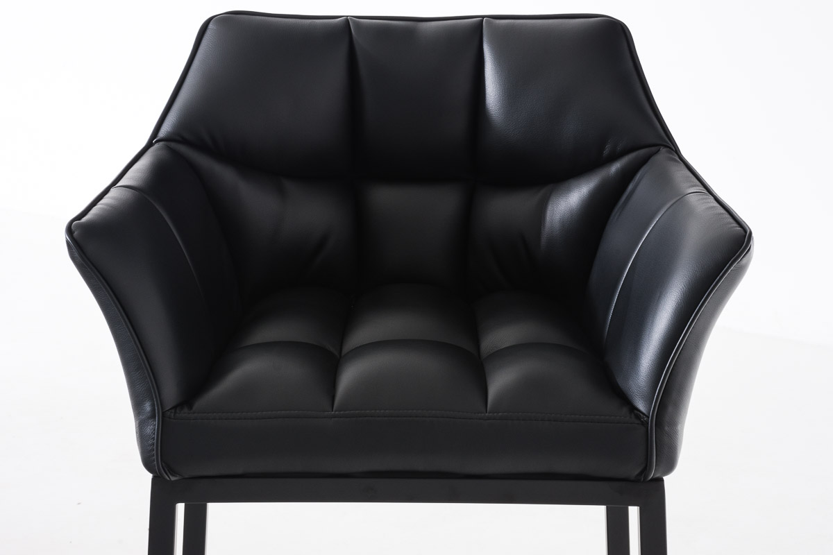 Sgabello da bar Damaso in similpelle con struttura a 4 gambe