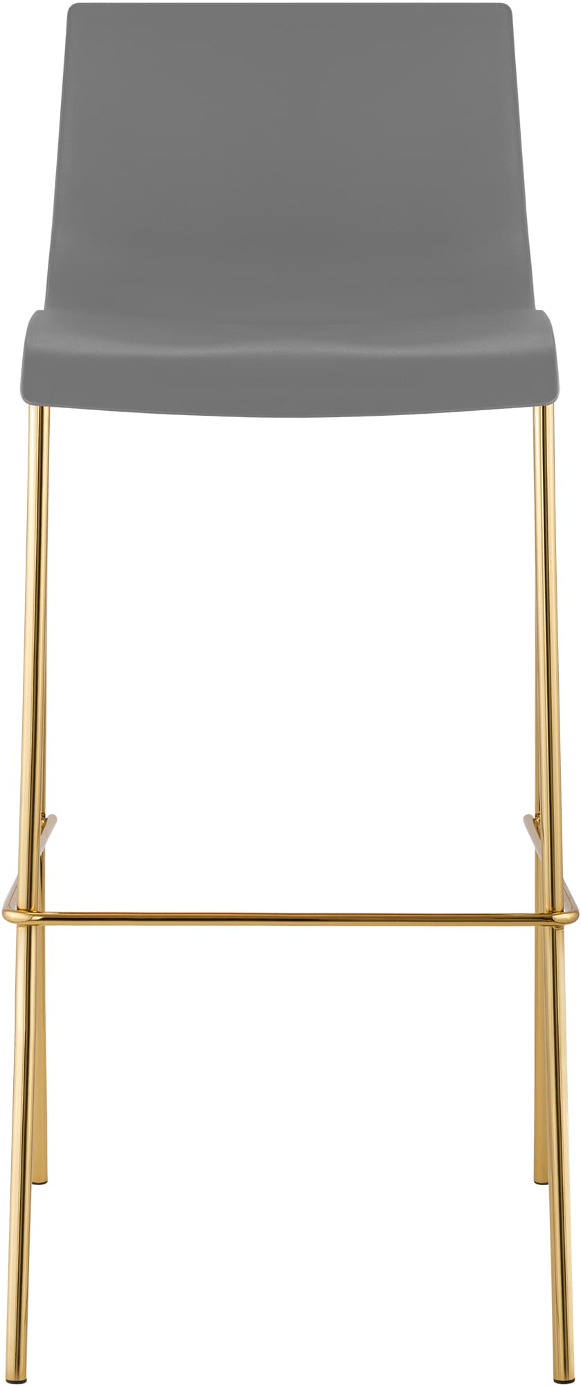 Set da 2 sgabelli da bar Hover in plastica con base a 4 gambe color oro
