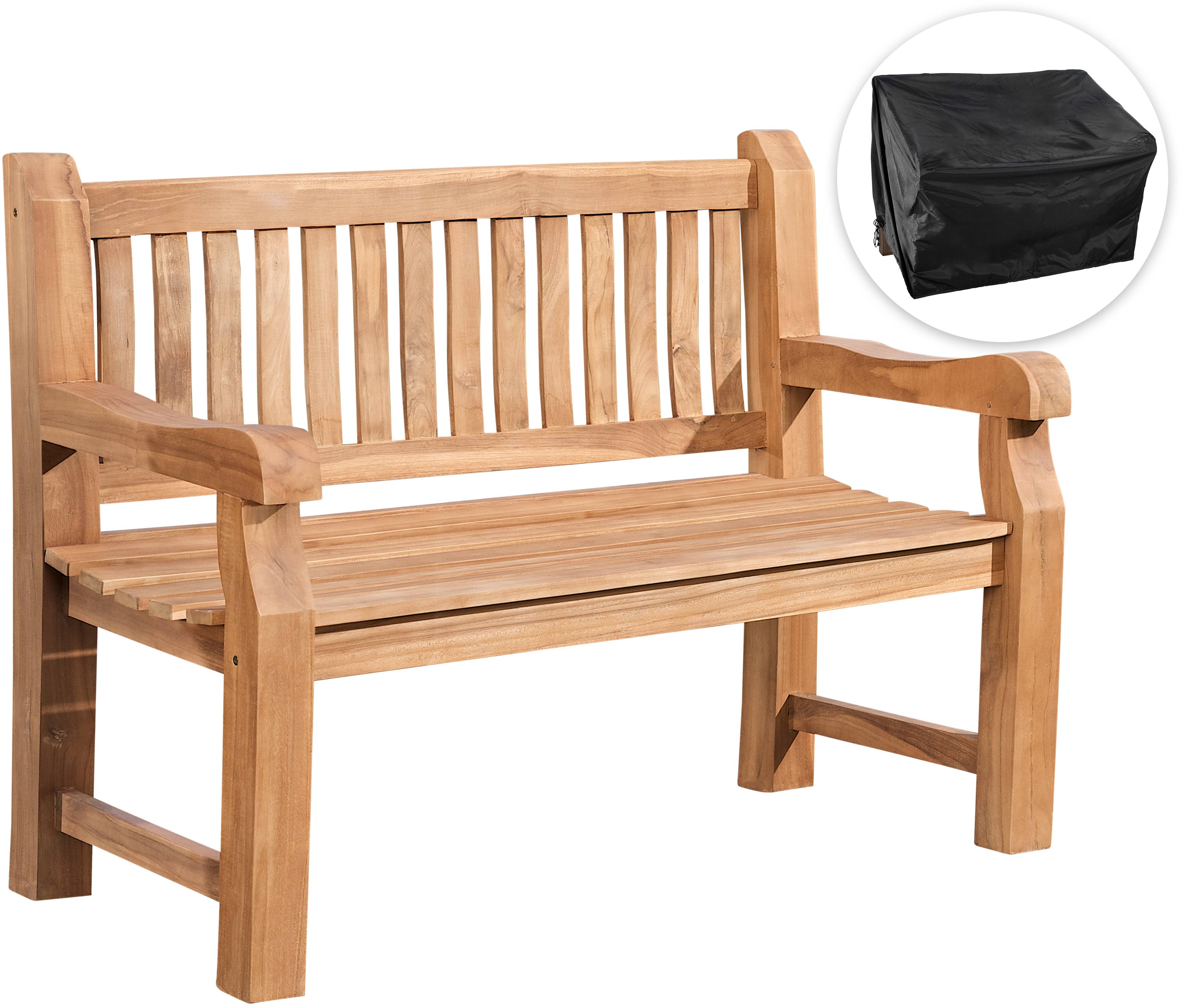 Panca in teak 120 cm con copertura