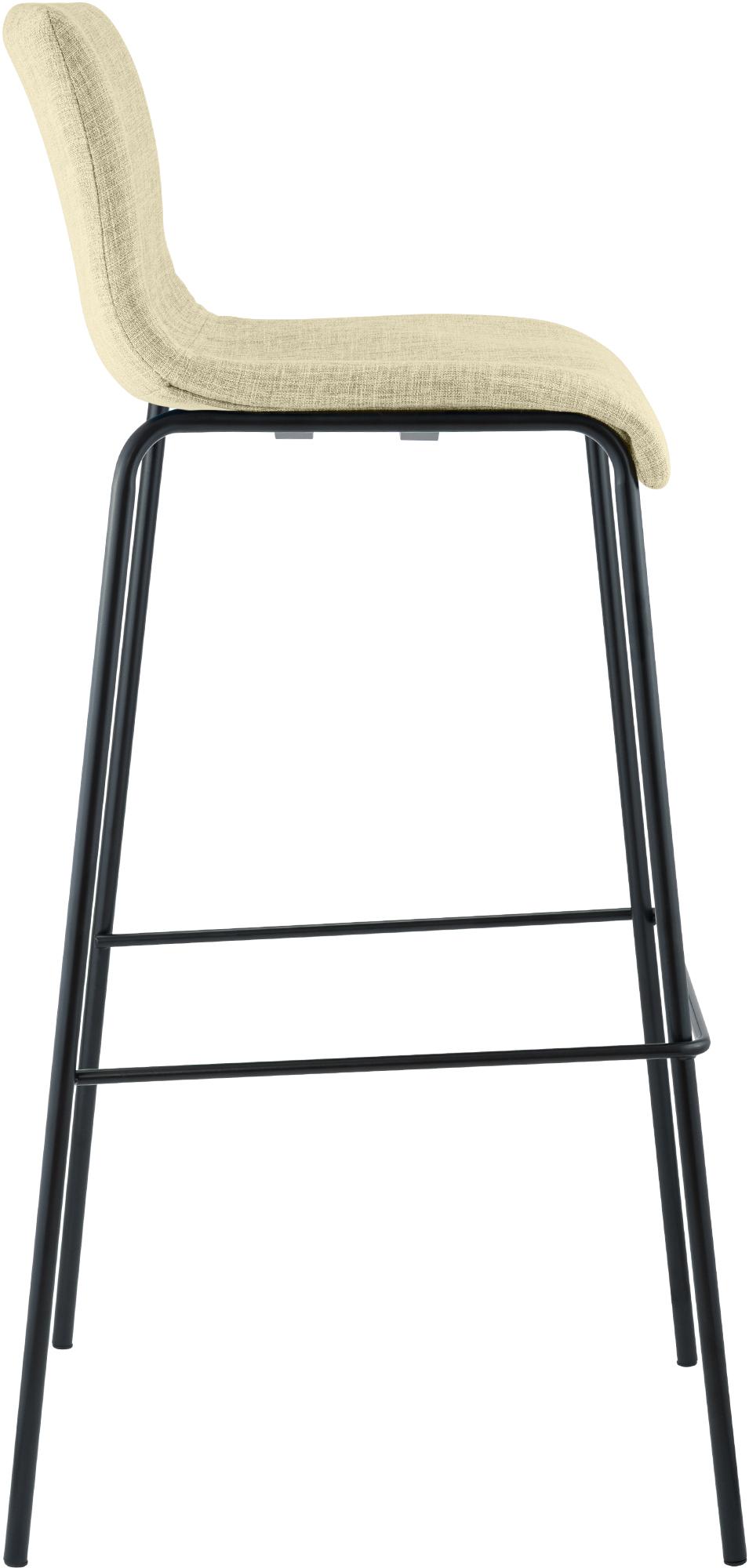 Sgabello da bar Hover in tessuto con base a quattro gambe