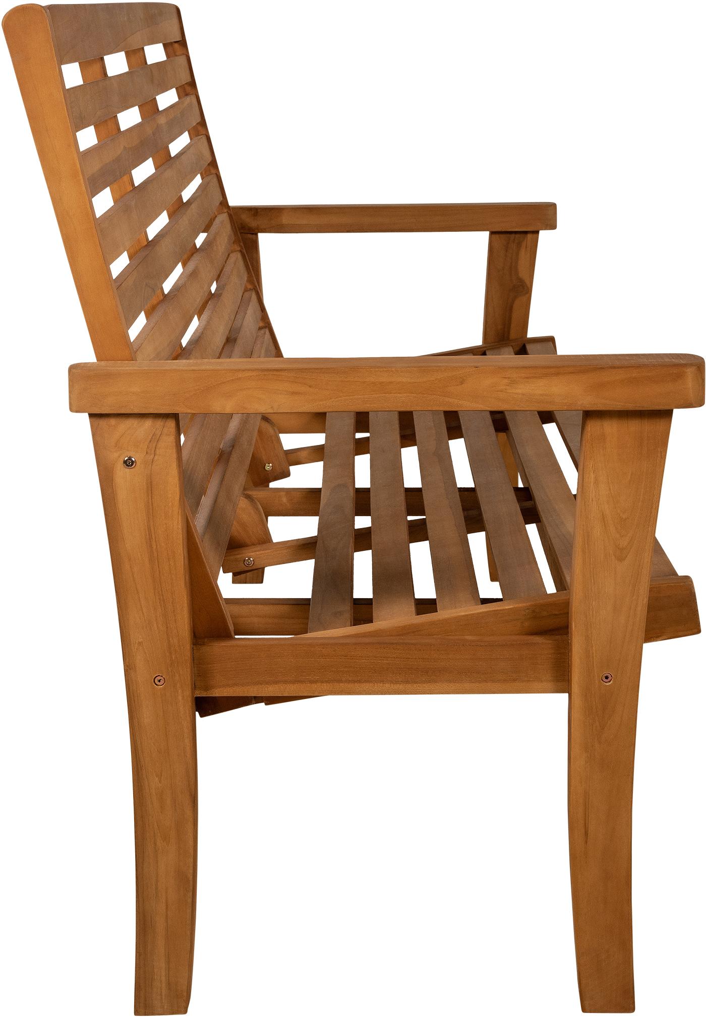 Panca in teak Nicosia con schienale reclinabile