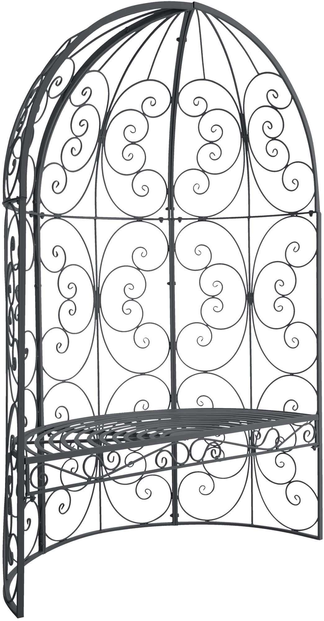 Gazebo semicircolare Rosie con panca