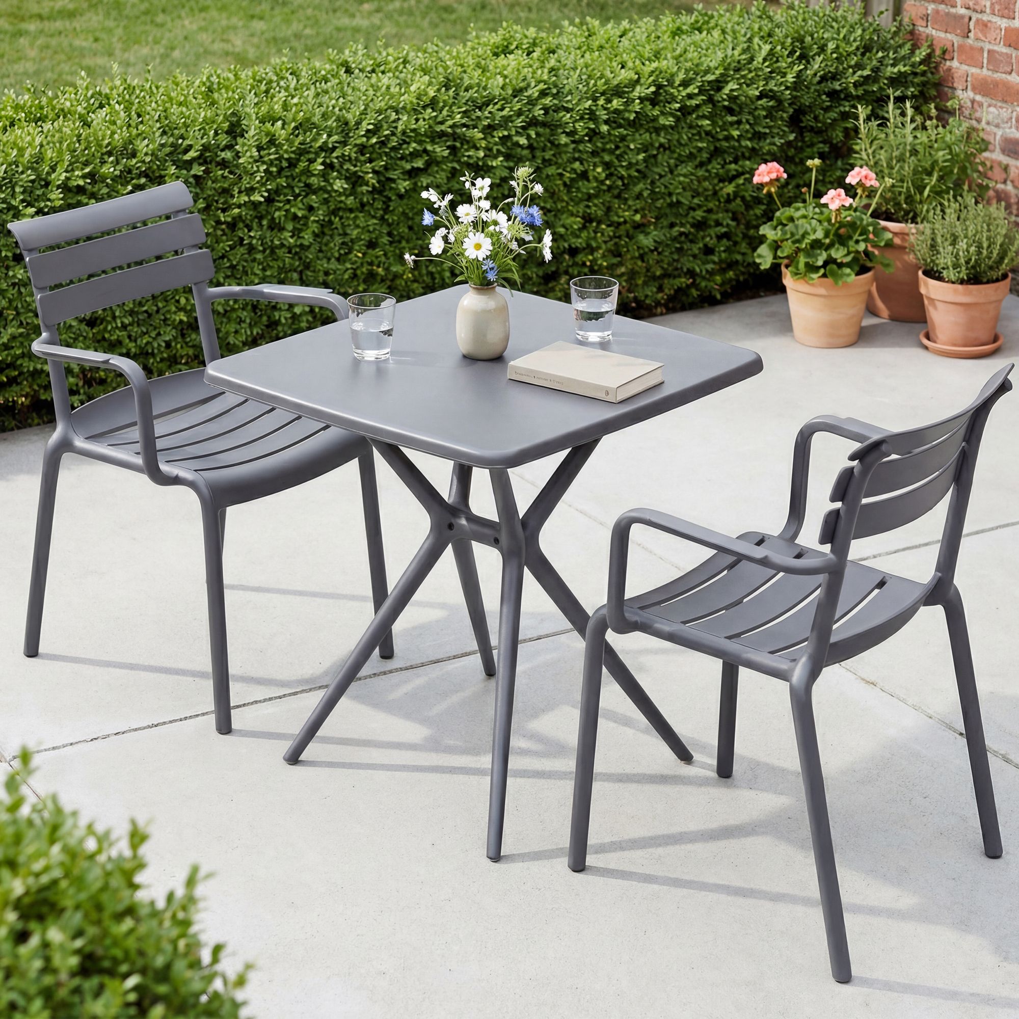Set Mobili da Giardino Avena con 2 Sedie