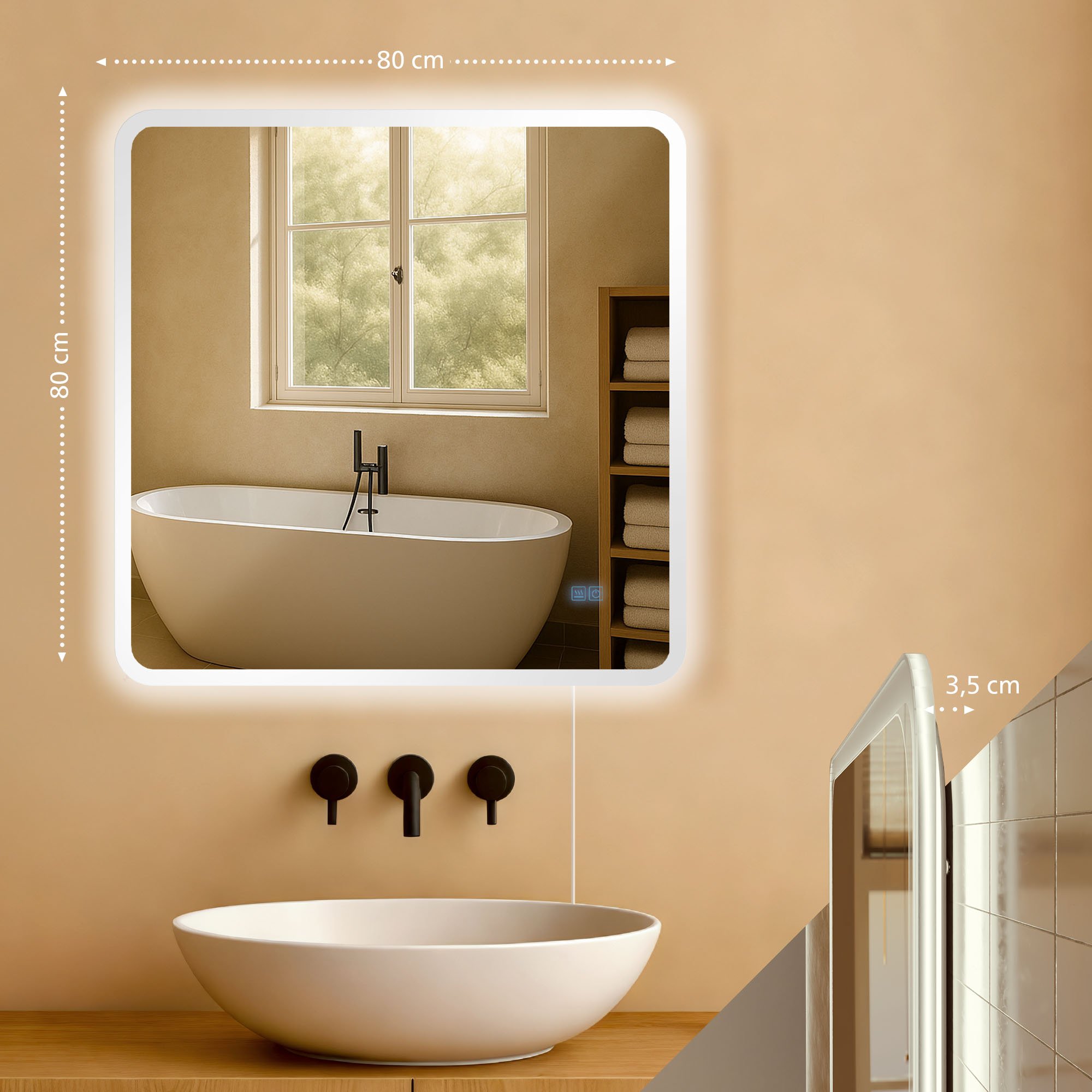 Specchio da bagno Jericho