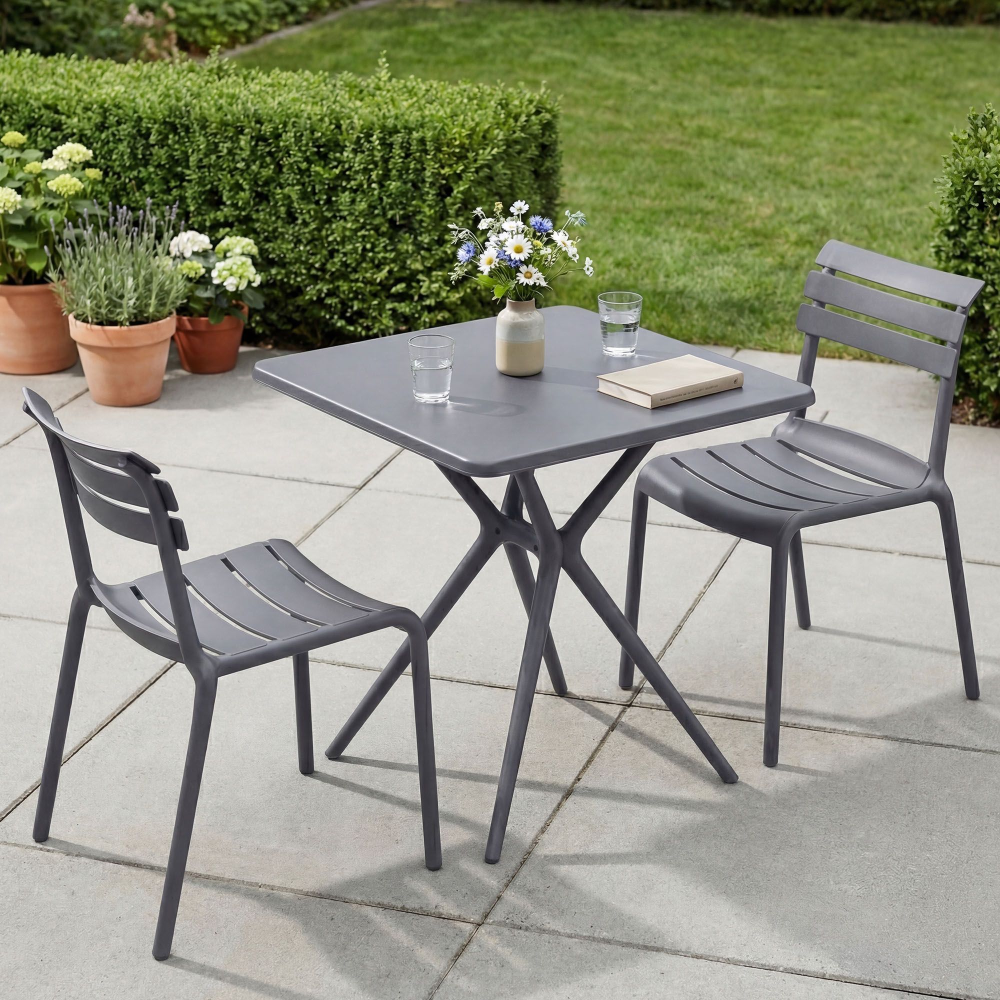 Set Mobili da Giardino Vela con 2 Sedie
