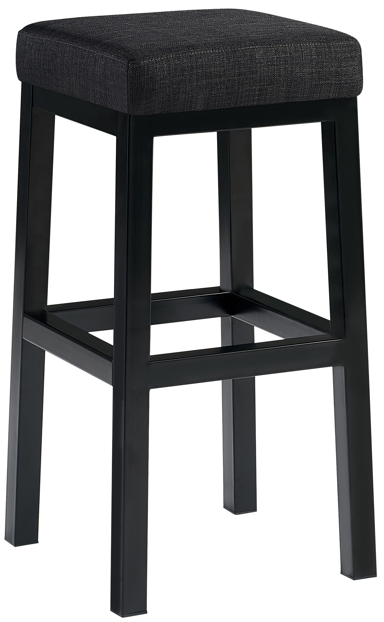 Sgabello Taylor Rivestimento in tessuto Altezza seduta 78 cm Struttura in metallo nero