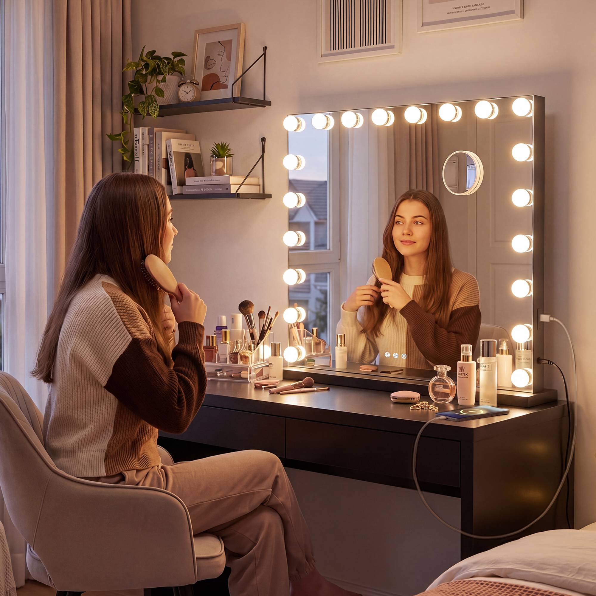 Specchio Trucco Norlina con Bluetooth