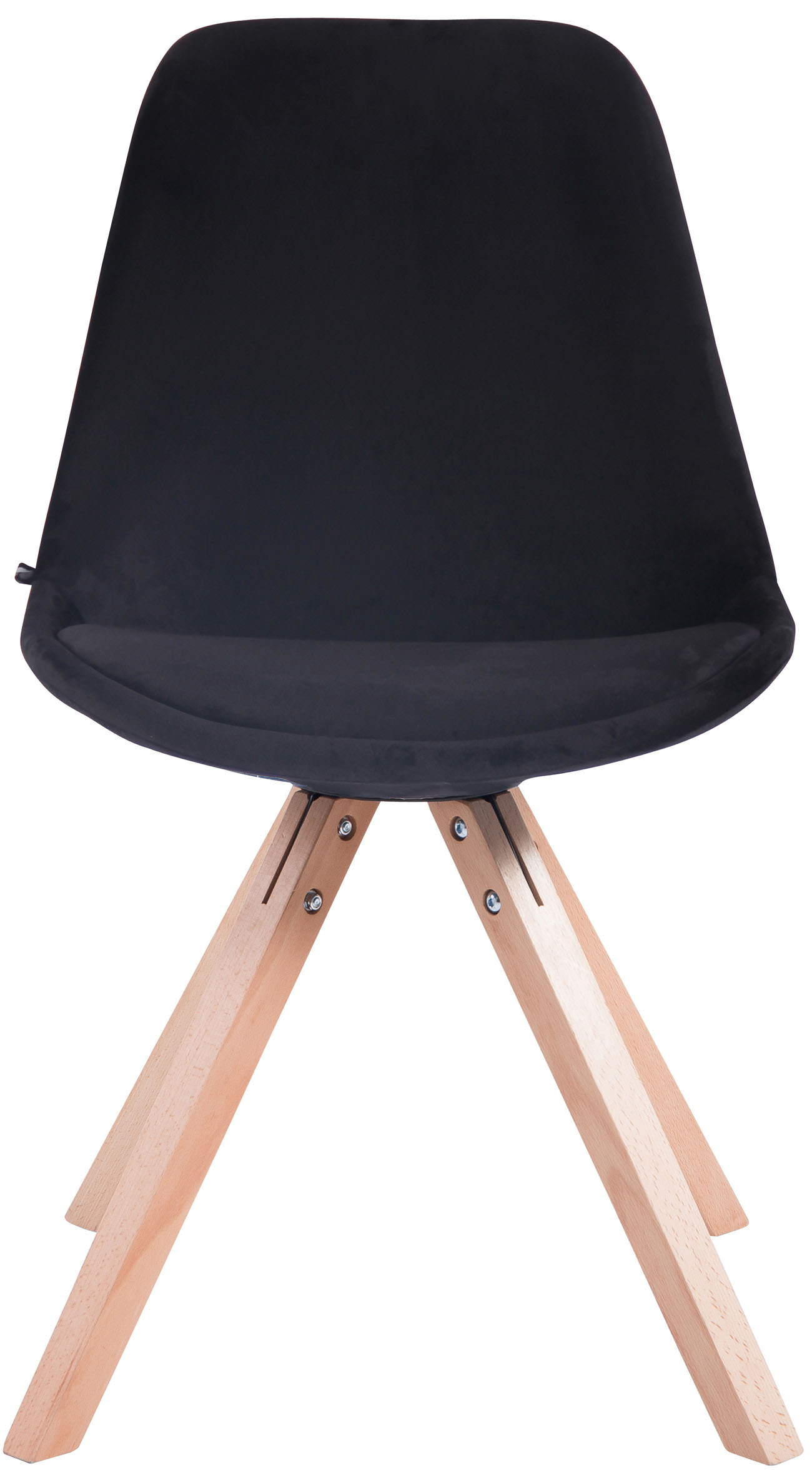 Sedia Toulouse in velluto gambe quadrate