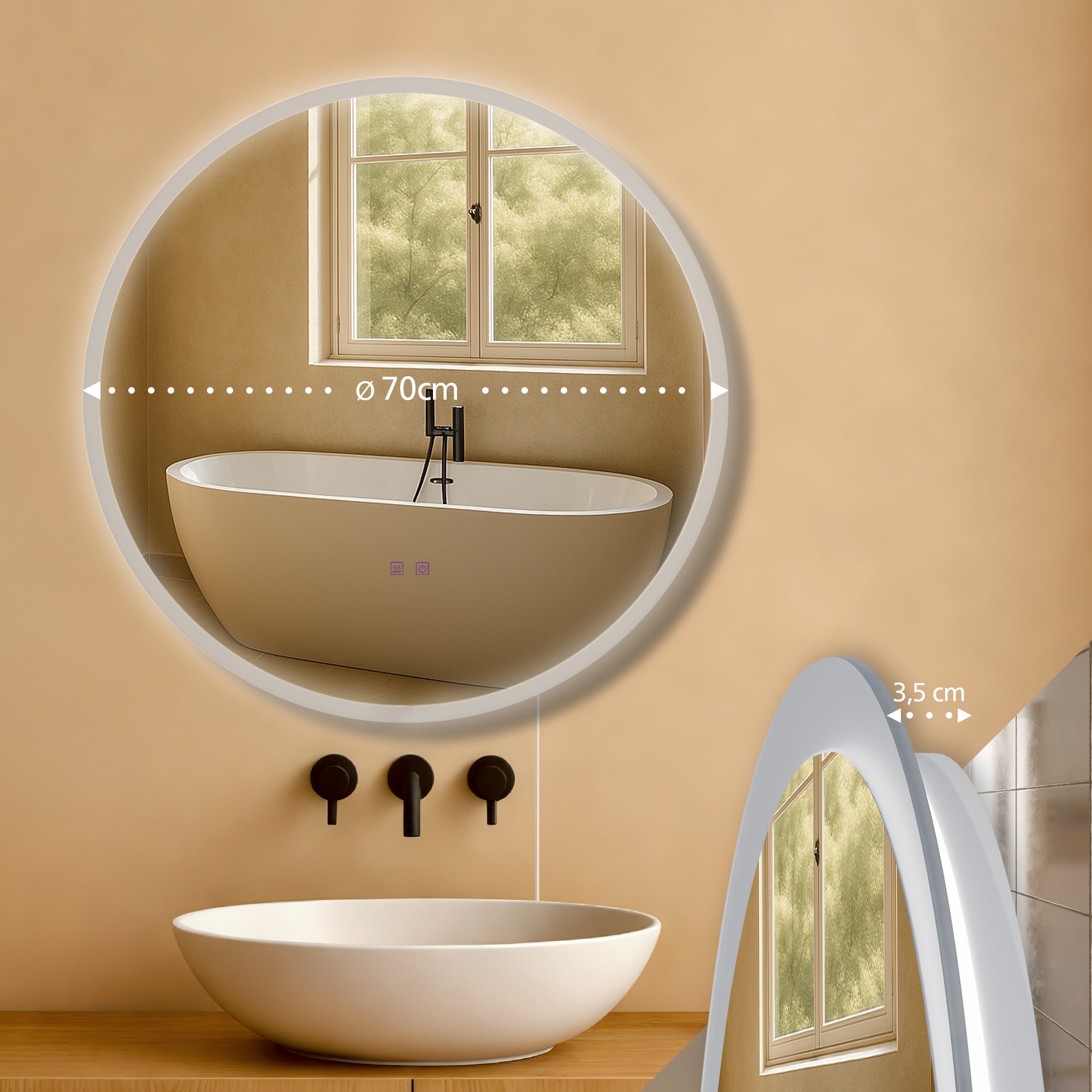 Specchio da bagno Laconia