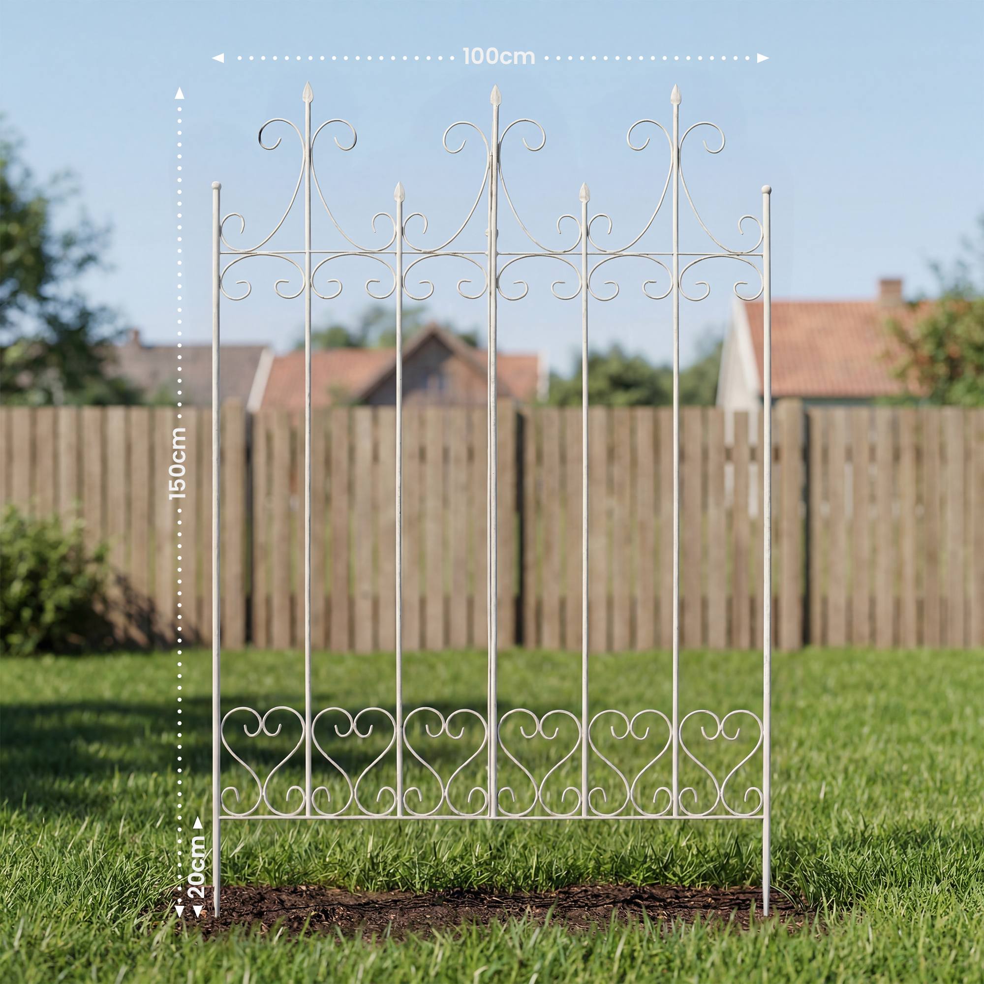 Spalliera Flieder 130x100 cm in Metallo, Stile Rustico per Rampicanti