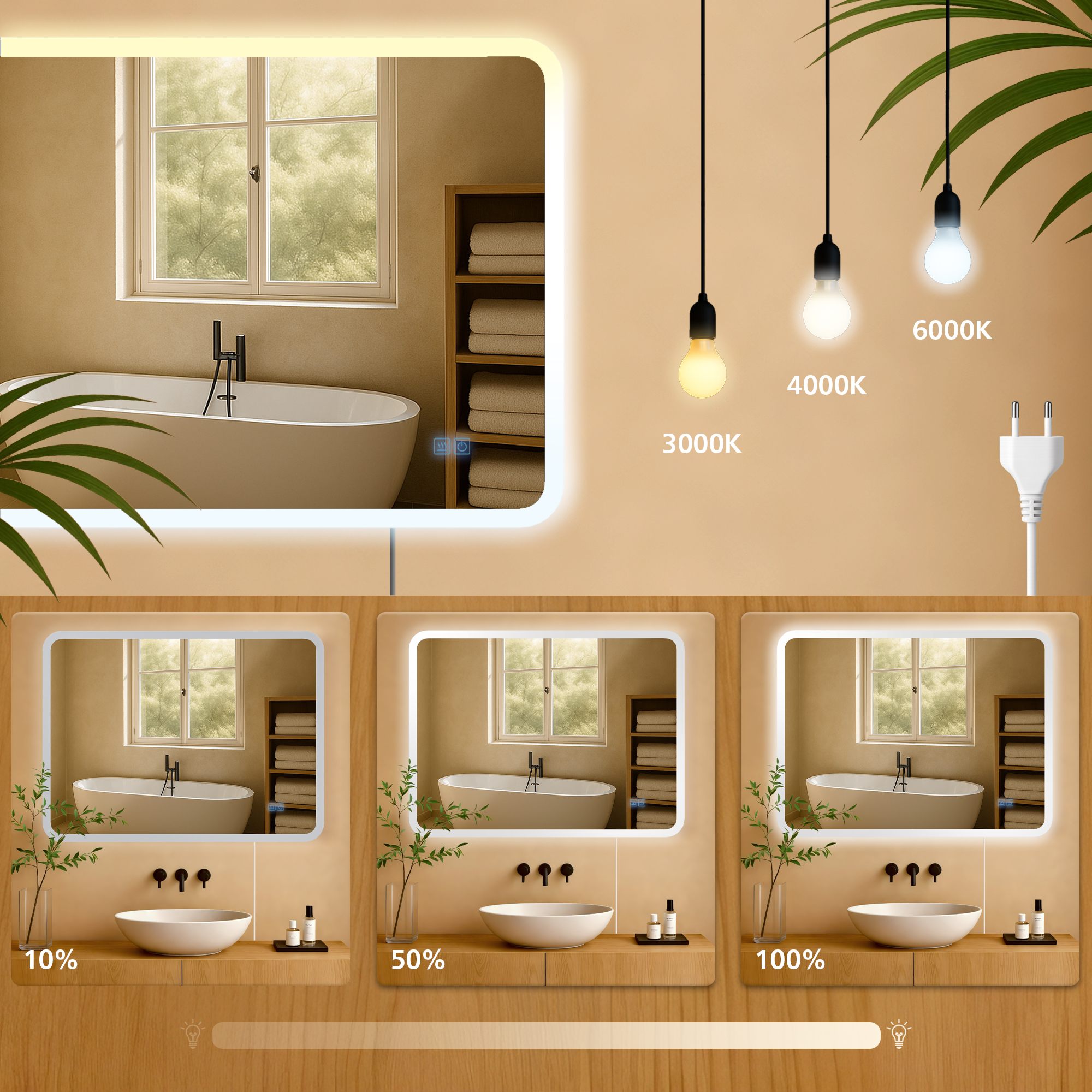 Specchio da bagno Jericho