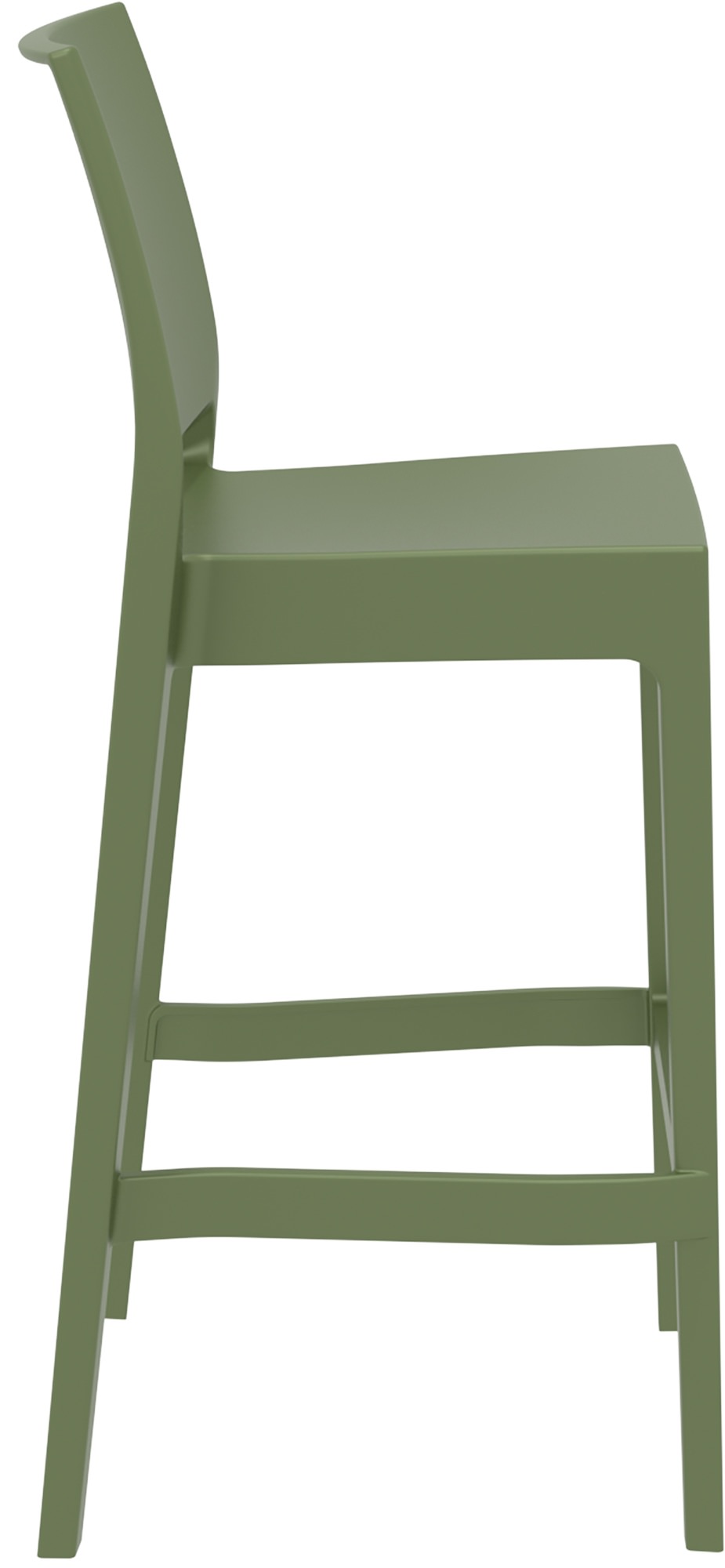 Set da 4 sgabelli da bar Maya in plastica